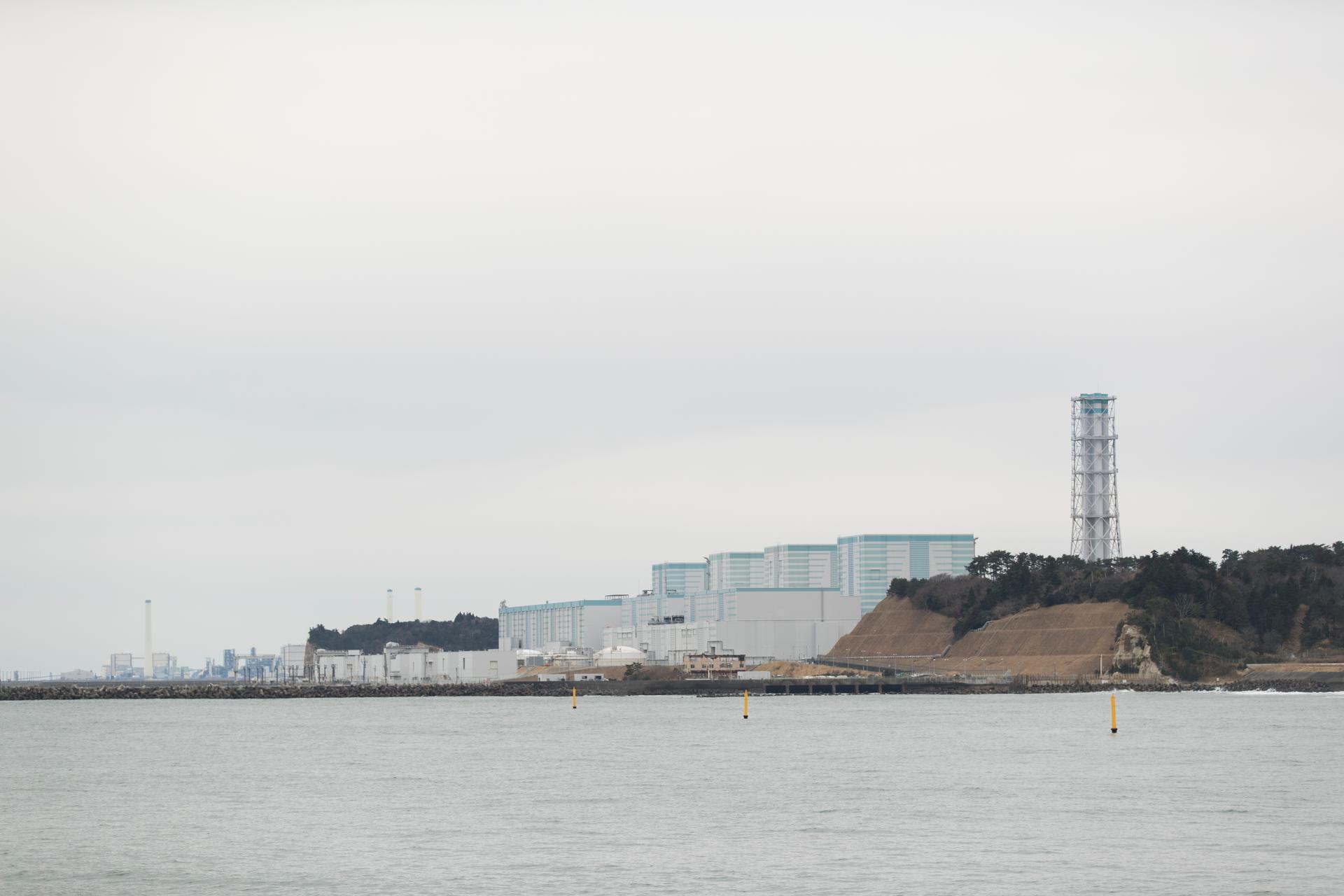 This photo shows the Fukushima Daini nuclear power plant situated in Naraha and Tomioka towns, Fukushima prefecture, northeastern Japan, Feb. 26, 2021.