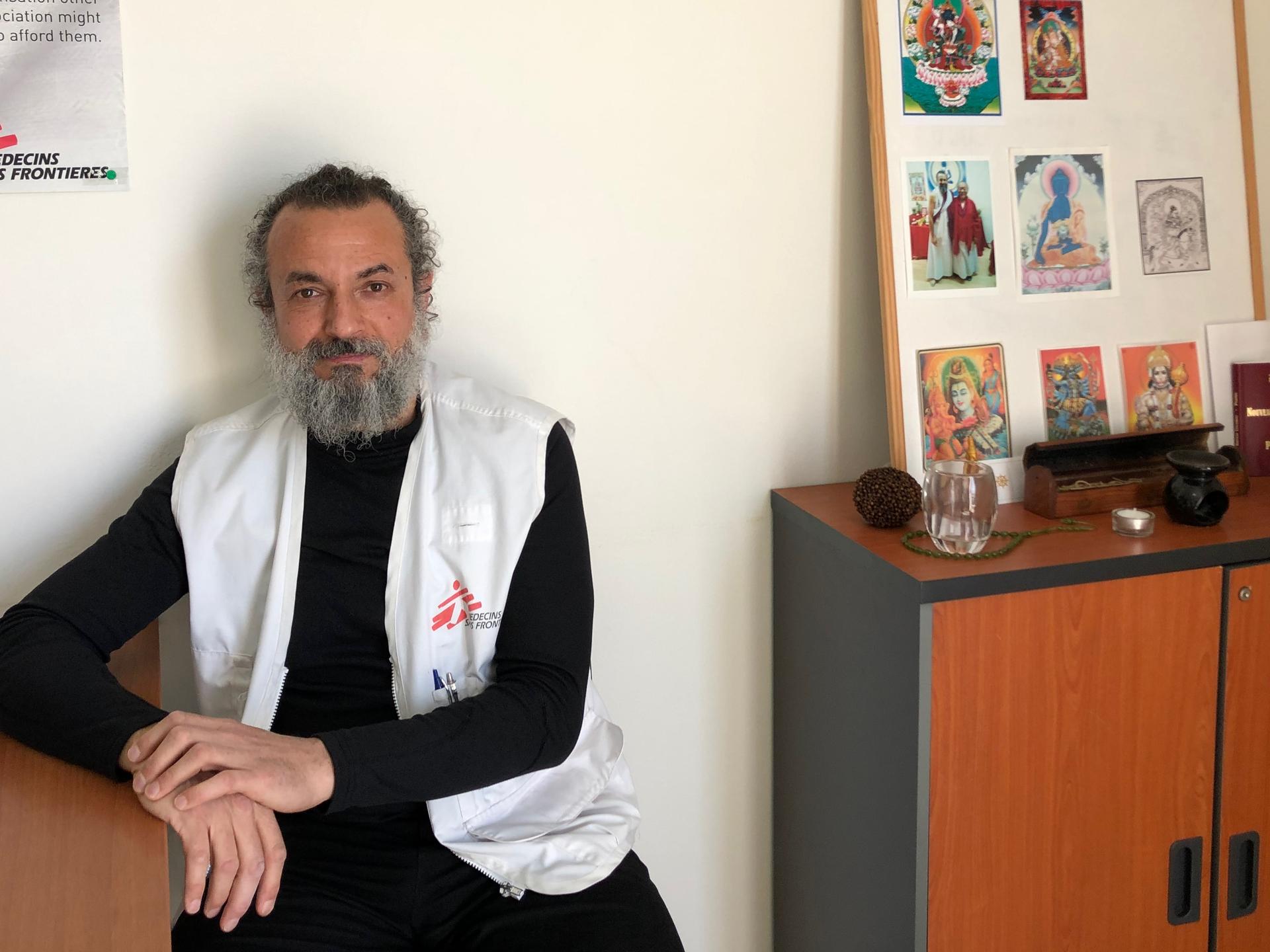Grigoris Kavarnos oversees mental health programs for Doctors Without Borders on Lesbos.