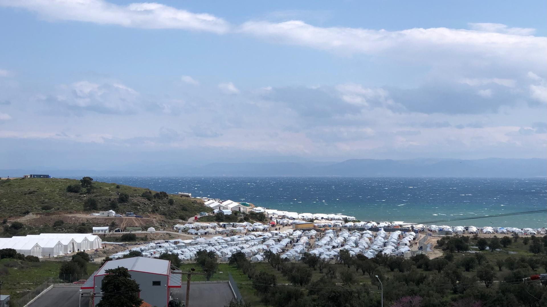 The Aegean Sea is shown from Lesbos. Increasingly, migrants and advocates claim, Greek authorities are illegally pushing back to Turkey people who are making the journey to Greece in the Aegean Sea. 