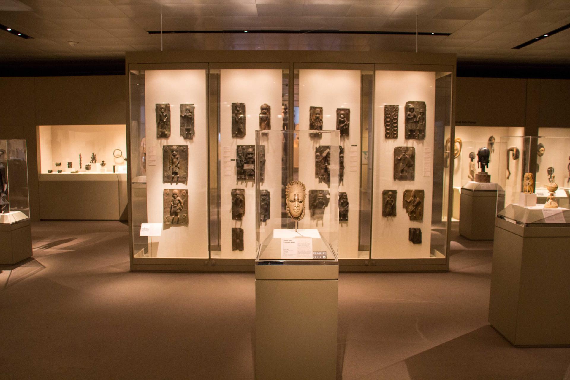 Benin bronzes at the Metropolitan Museum of Art in New York City. Photo was taken in 2017.