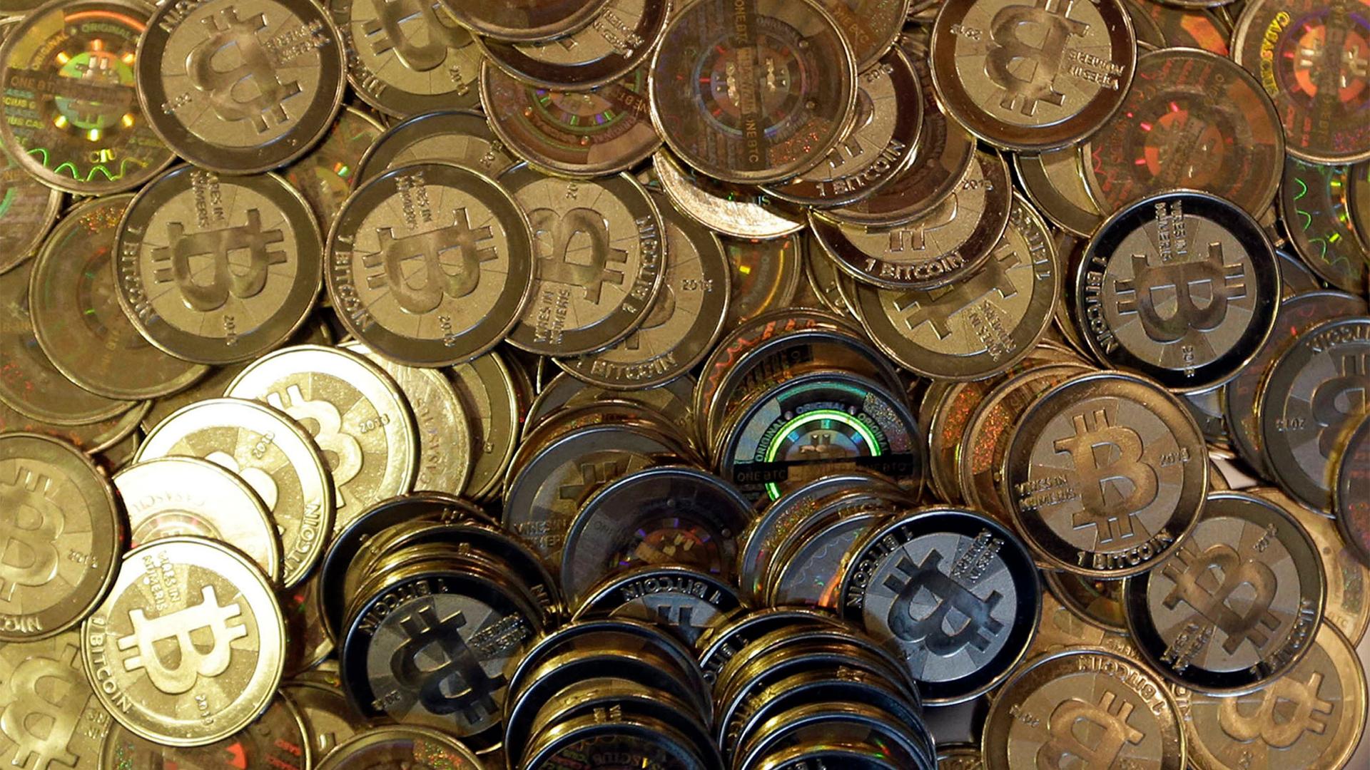 An array of bitcoins