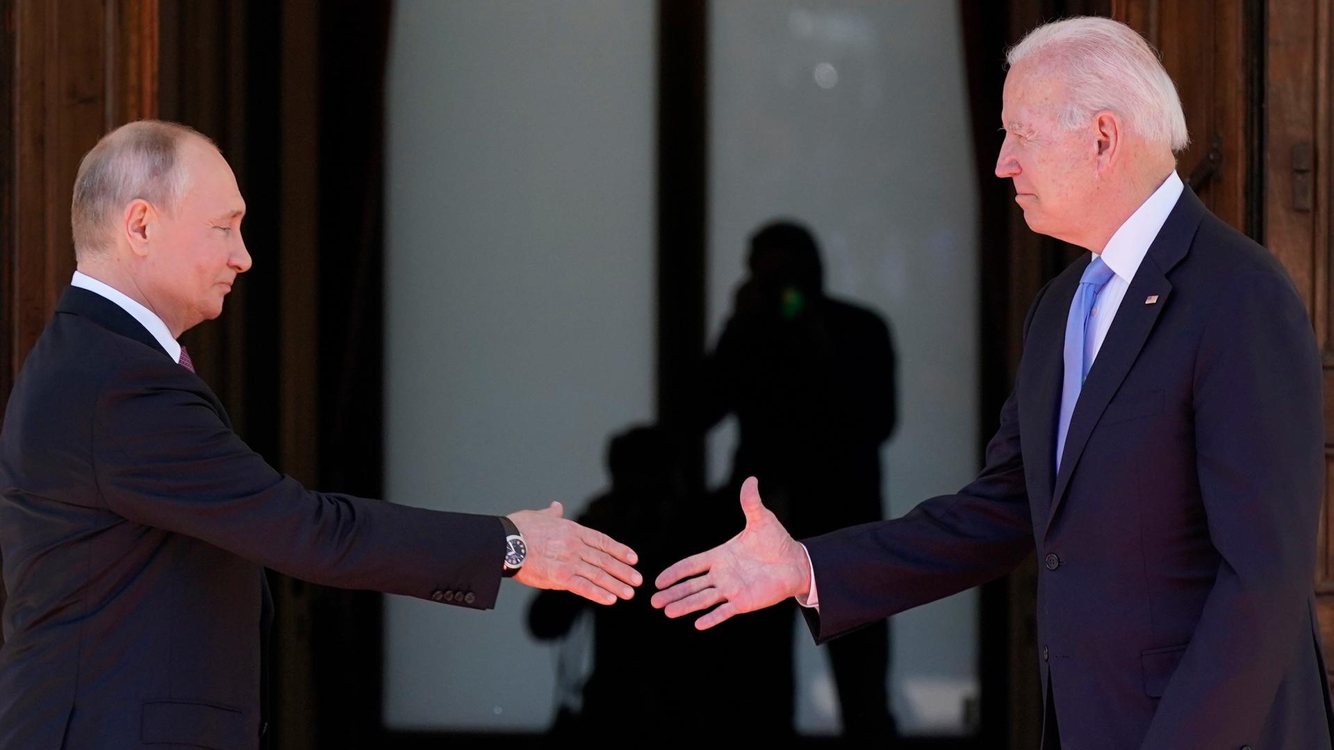 President Joe Biden meets with Russian President Vladimir Putin, Wednesday, June 16, 2021, in Geneva, Switzerland. 
