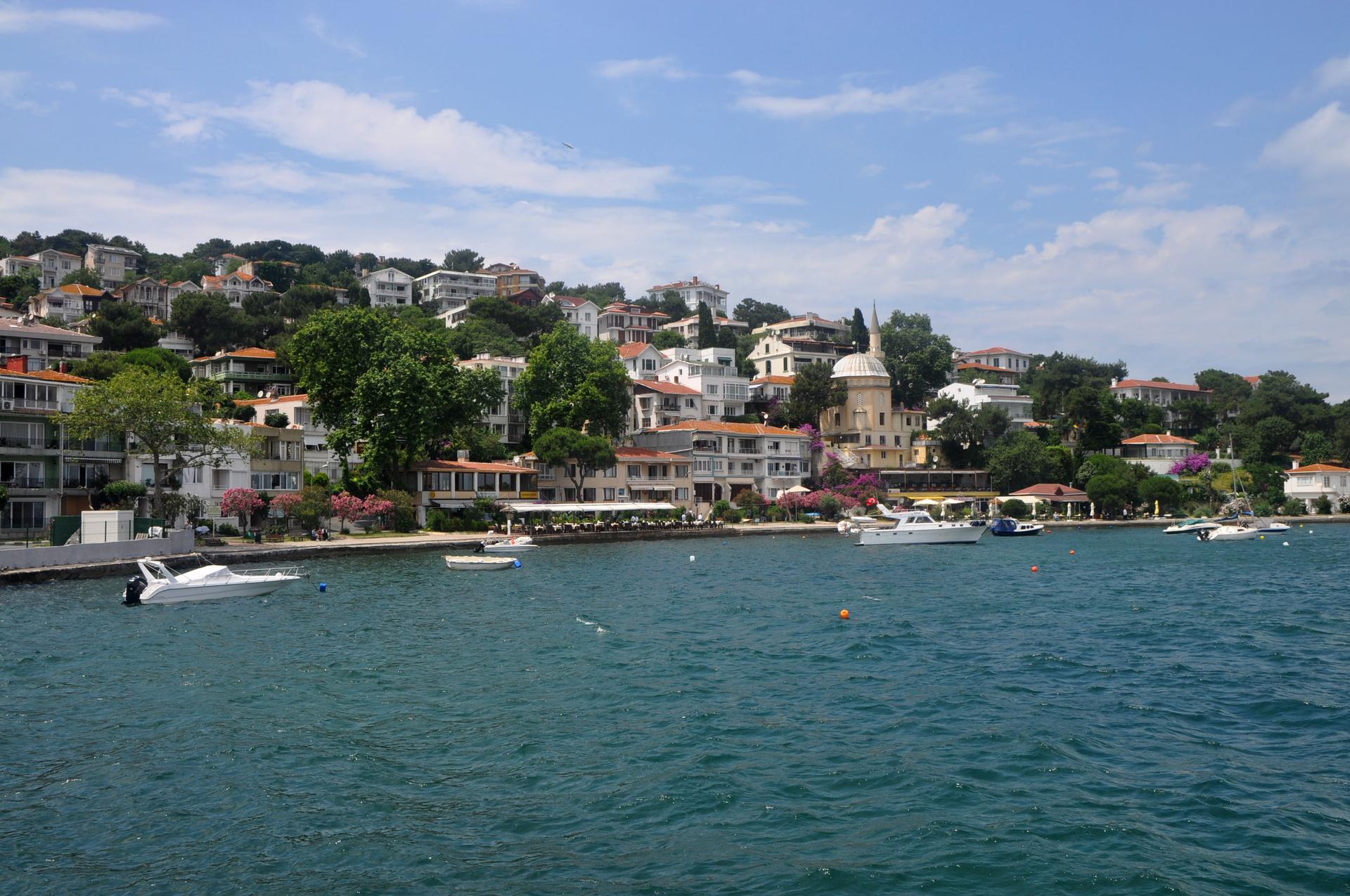 The island of Büyükada in the Marmara Sea, a popular summer destination for Turkish residents and tourists alike. The sea snot outbreak this summer closed beaches for swimming and turned many off from a local specialty, grilled fish. 