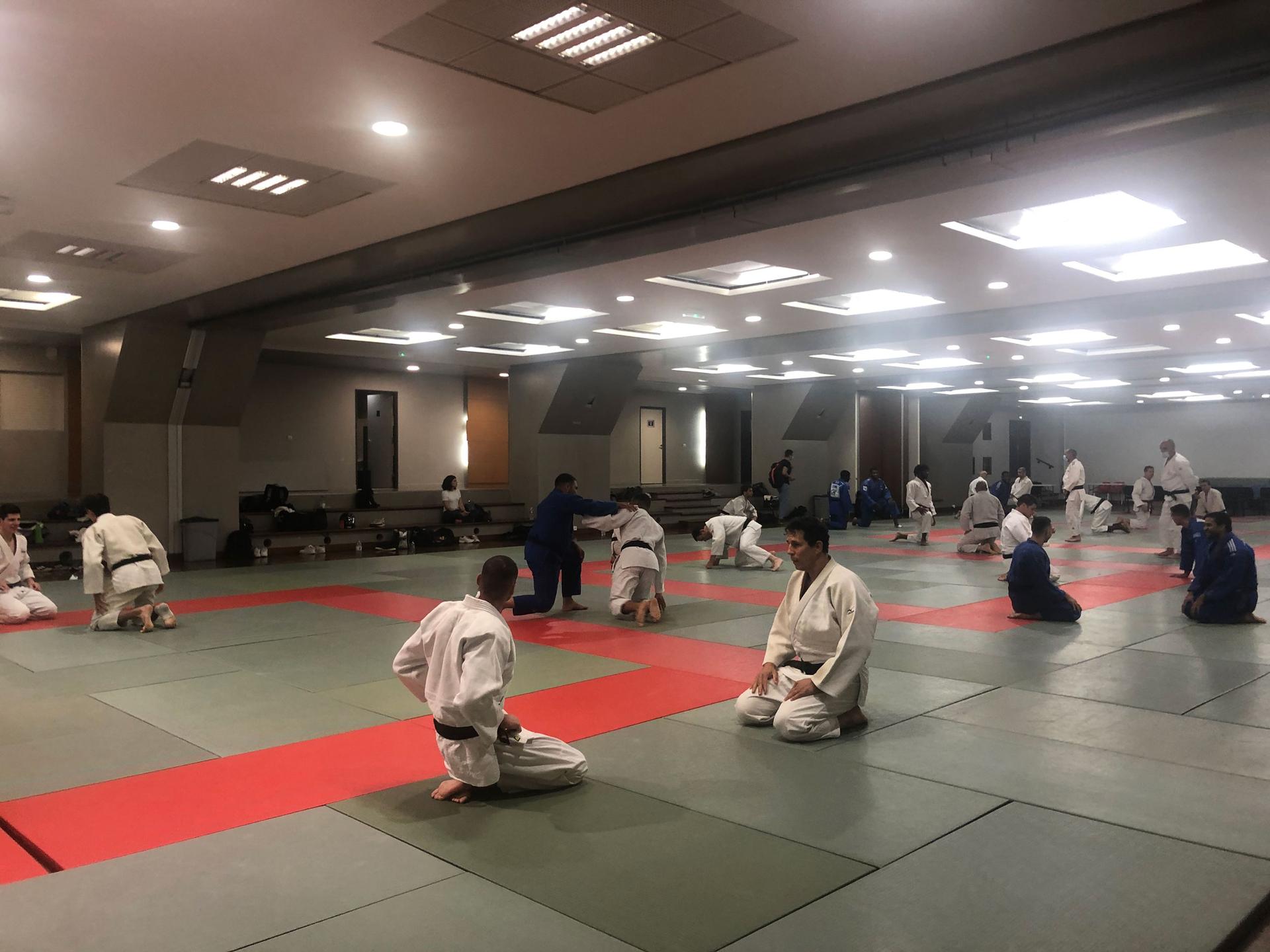 A judo training center on the southern edge of Paris is packed, even though it’s the start of the summer holiday season. 