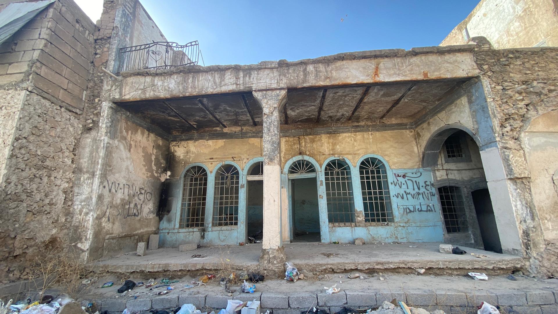 The outside of an old Jewish home in Mosul.