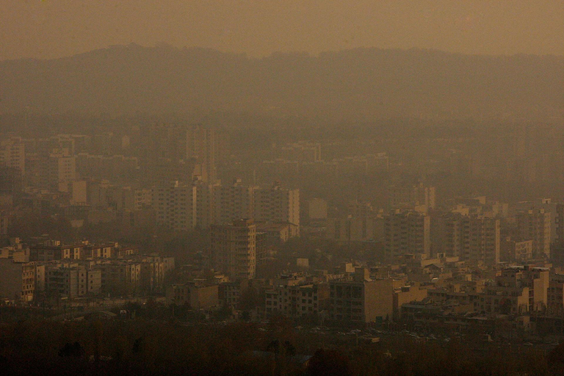 Air pollution in Tehran on Tuesday, Dec. 4, 2012.