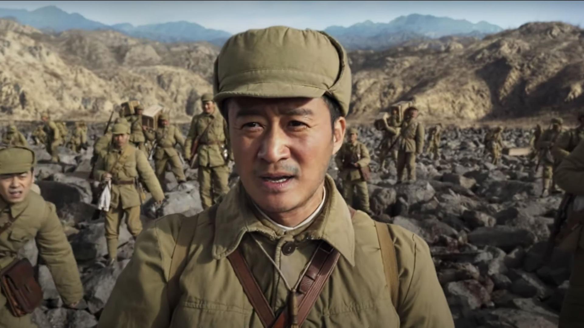 Screenshot of a soldier from the war epic "Battle at Lake Changjin" 