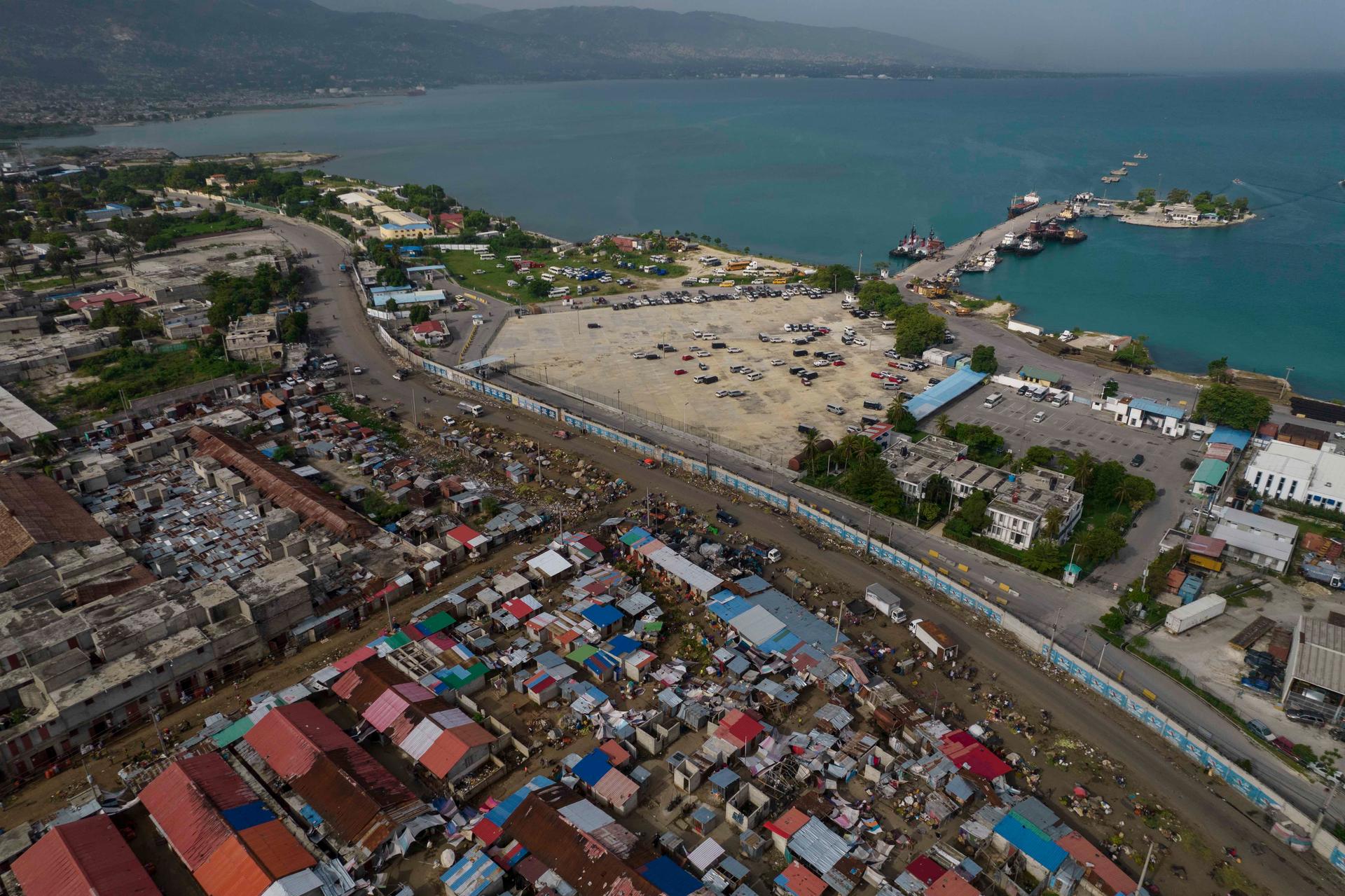The Croix des Bossales market, translated from Creole to the Slaves Market, a gang-controlled area, is located in the port district of La Saline in Port-au-Prince, Haiti, on Oct. 4, 2021. Gangs control up to 40% of Port-au-Prince, a city of more than 2.8