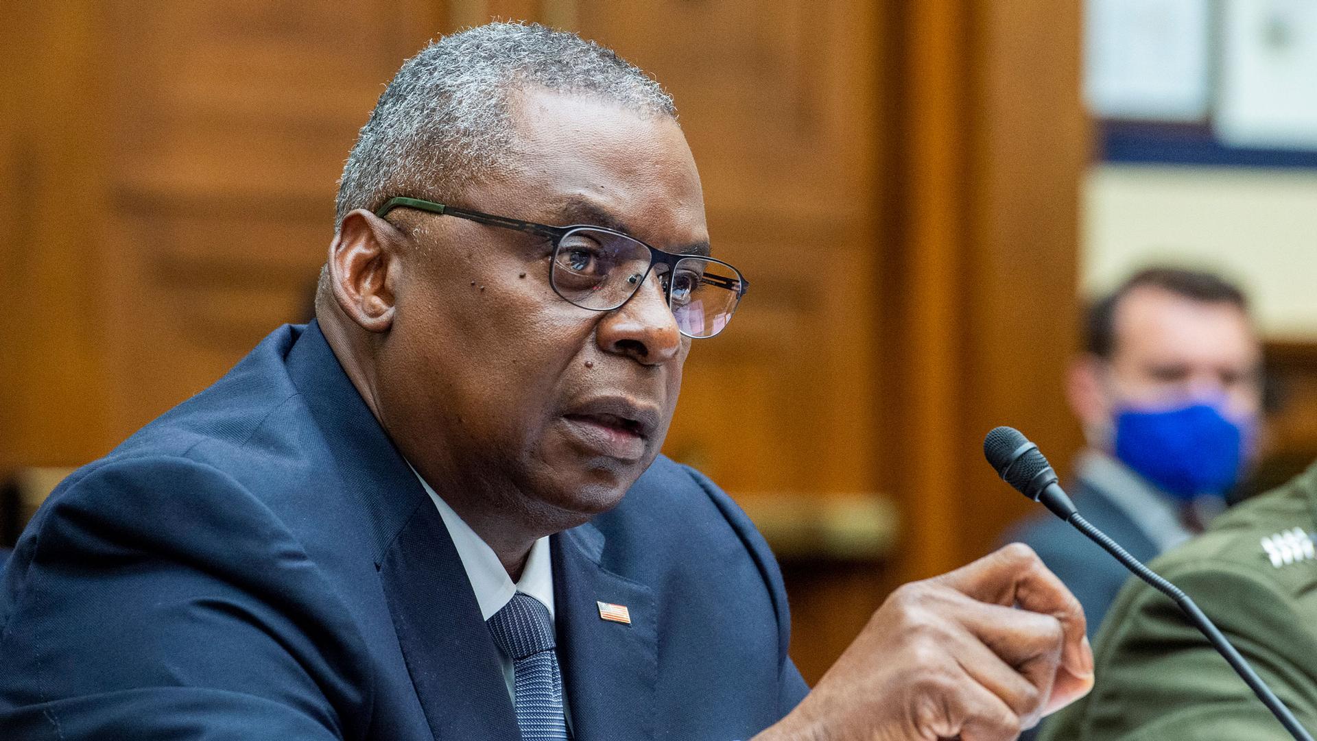 In this Sept. 29, 2021, file photo, Defense Secretary Lloyd Austin testifies before the House Armed Services Committee on Capitol Hill in Washington. A new Pentagon plan calls for incorporating the realities of a hotter, harsher Earth at every level in th