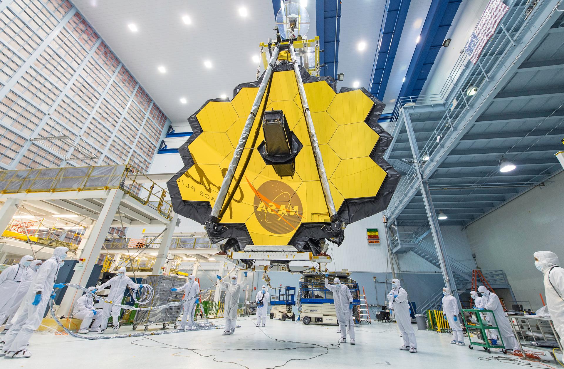 A view of the James Webb Space Telescope