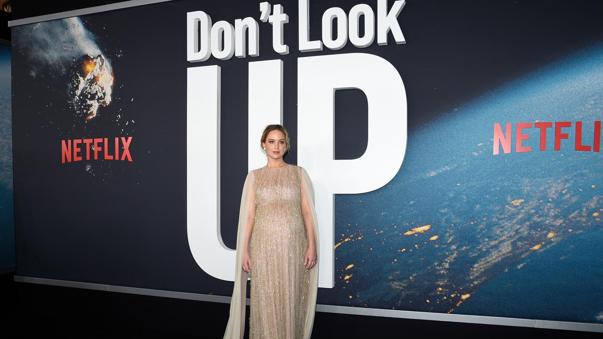 Jennifer Lawrence attends the world premiere of "Don't Look Up" at Jazz at Lincoln Center on Sunday, Dec. 5, 2021, in New York.