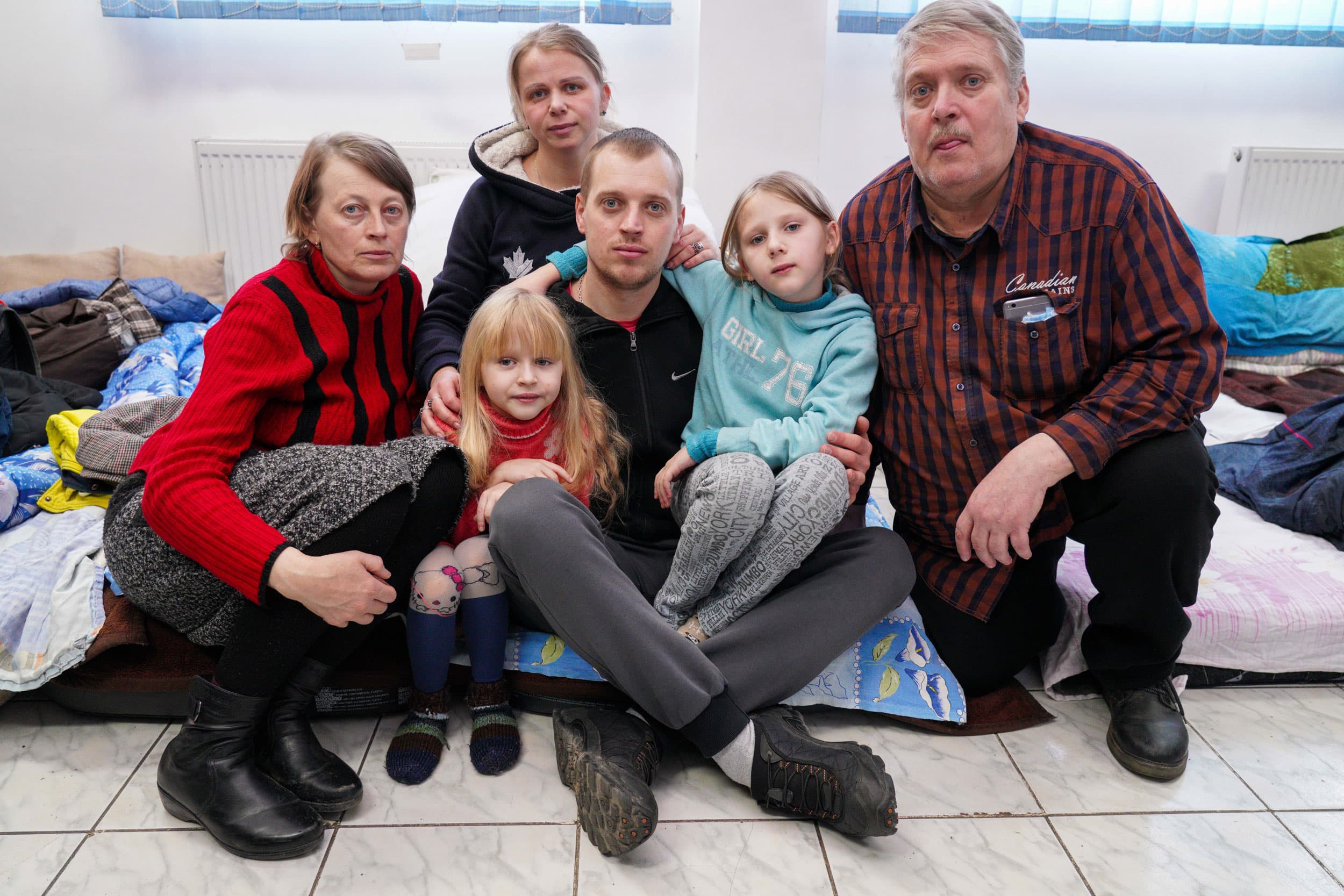 The Podlipian family, from left to right: Valentina Podlipian, Diana (6), Inna Podlipian, Denis Podlipian, Valentina (9), Andriy Podlipian.