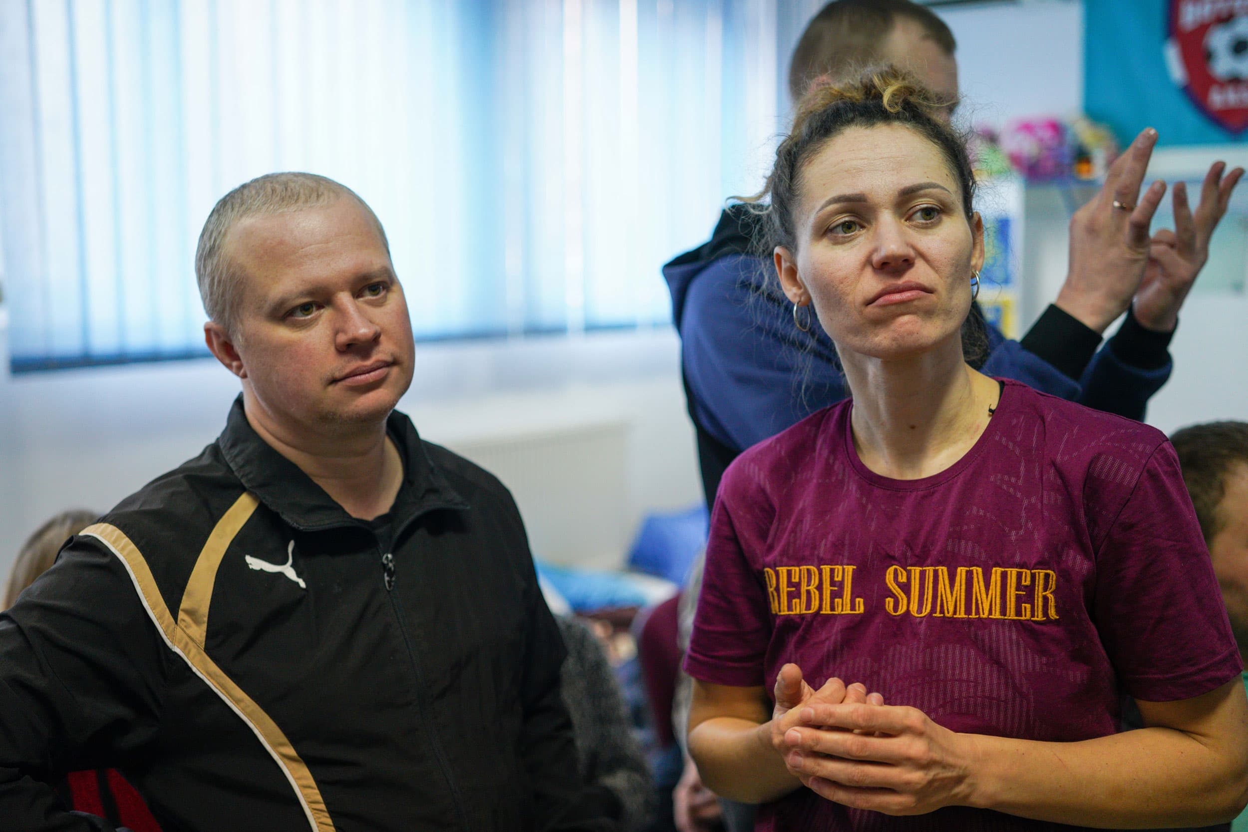 Roman and Olga Sviridenko, who are both deaf, fled Ukraine soon after Russia invaded the country on Feb. 24.
