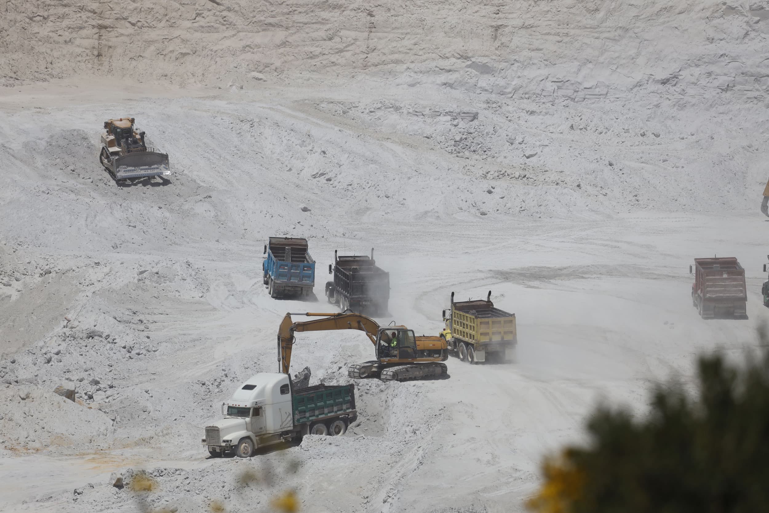 A sand mine in Zacatlan shows how arid and dry the landscape is there, as the region experiences drought.