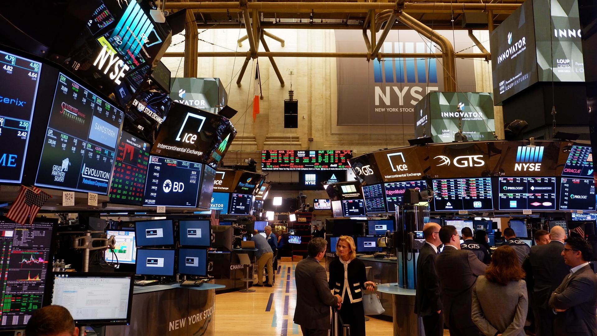 The trading floor at the New York Stock Exchange