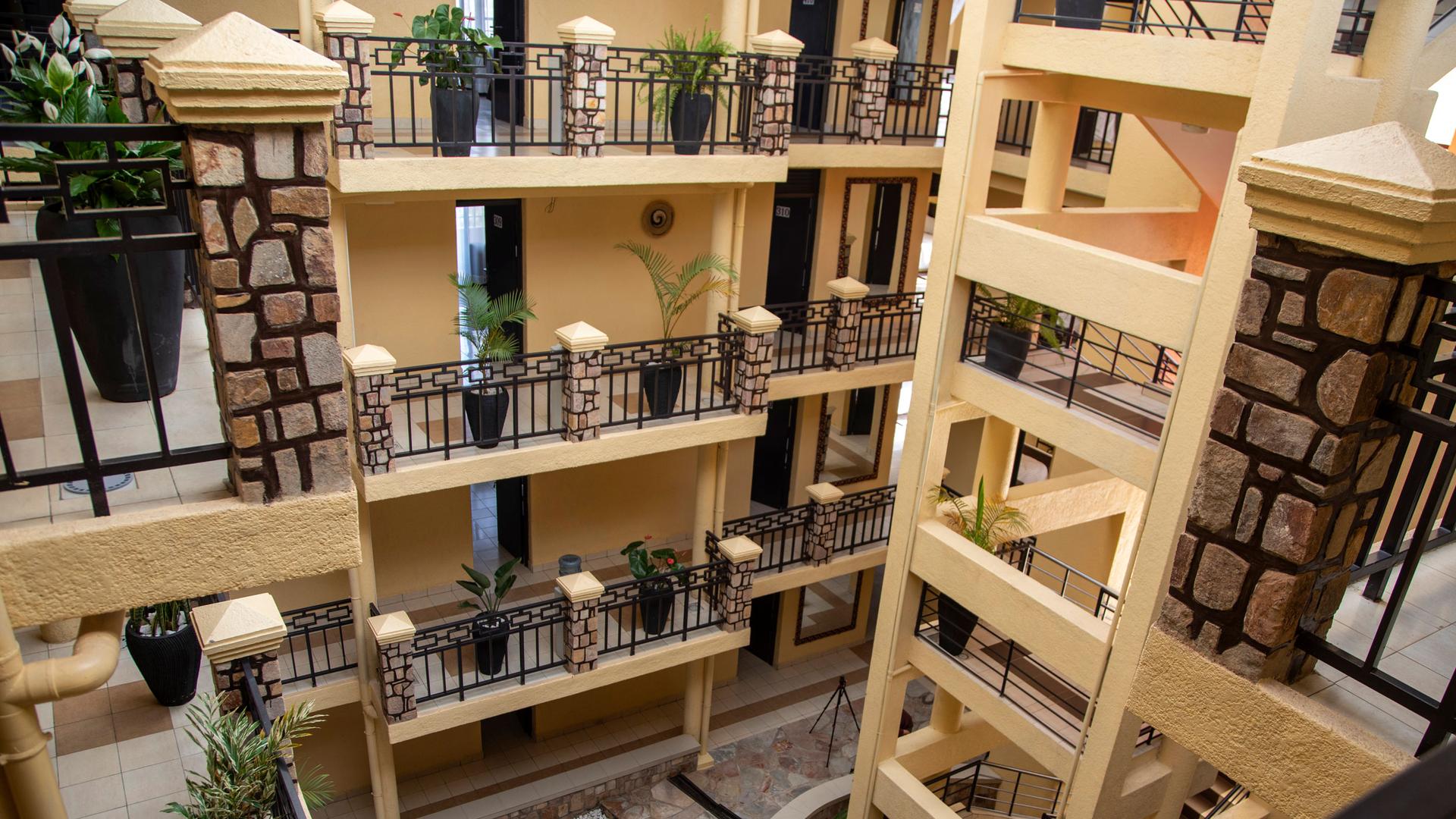 The interior of the Hope Hostel, which is one of the locations expected to house some of the asylum-seekers due to be sent from Britain to Rwanda, is seen in the capital Kigali, Rwanda Friday, June 10, 2022. 