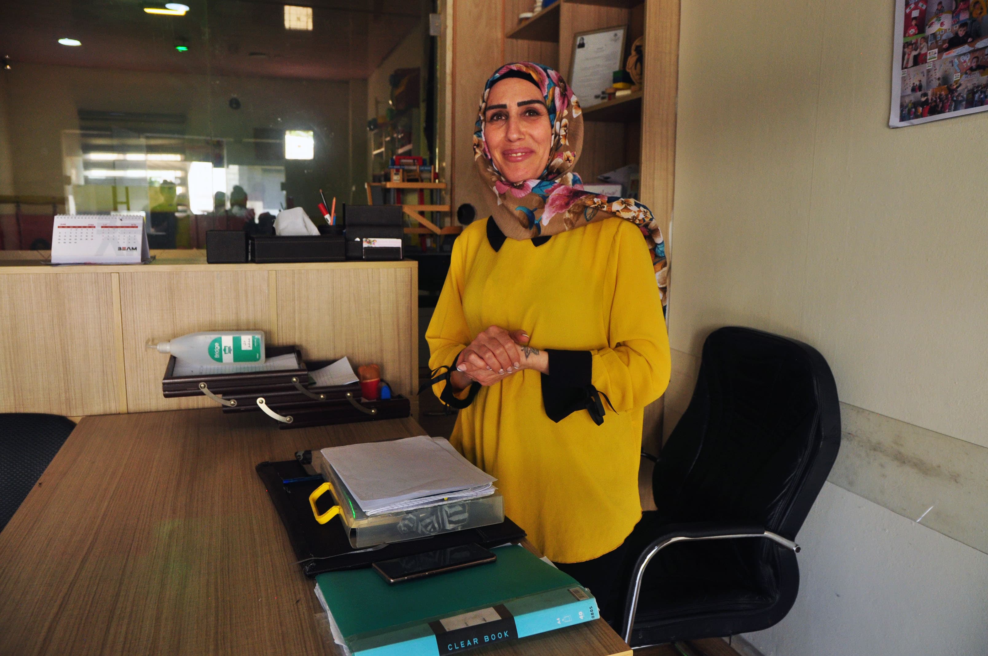 woman in yellow