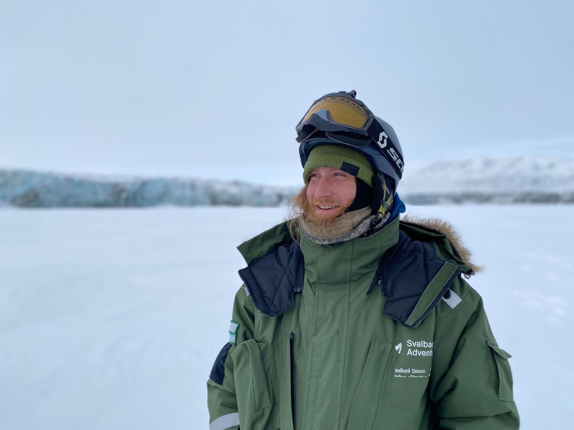 Arctic guide Timo Virma Virta Santucci just spotted his first polar bear of the season on Svalbard.
