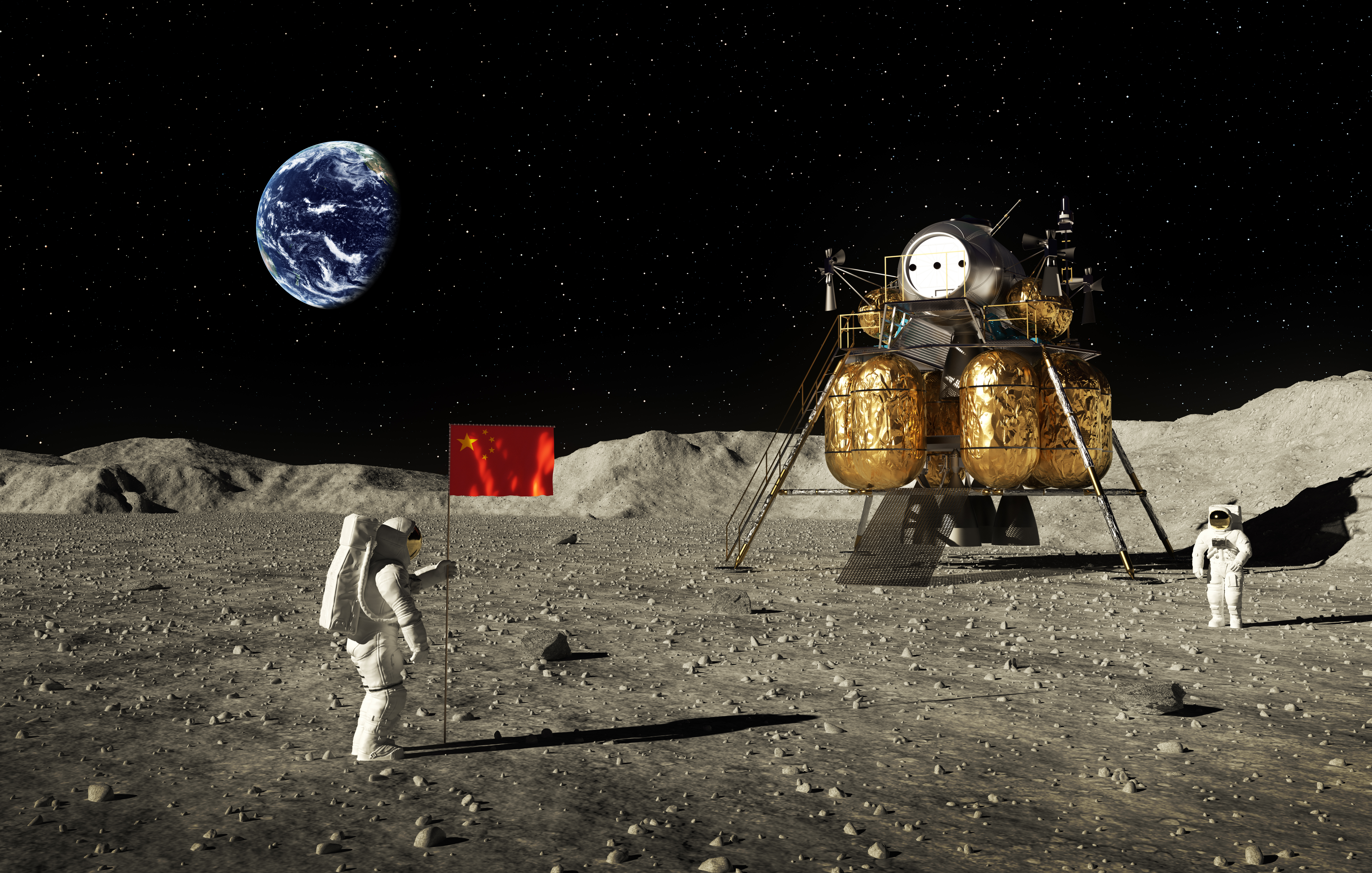 China and the U.S. both have big plans for the Moon, but there are a number of reasons why no country could actually claim ownership of any land there. 