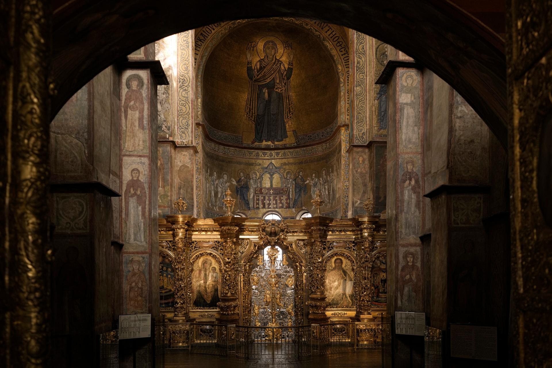 A view of the interior of Saint Sophia Cathedral.
