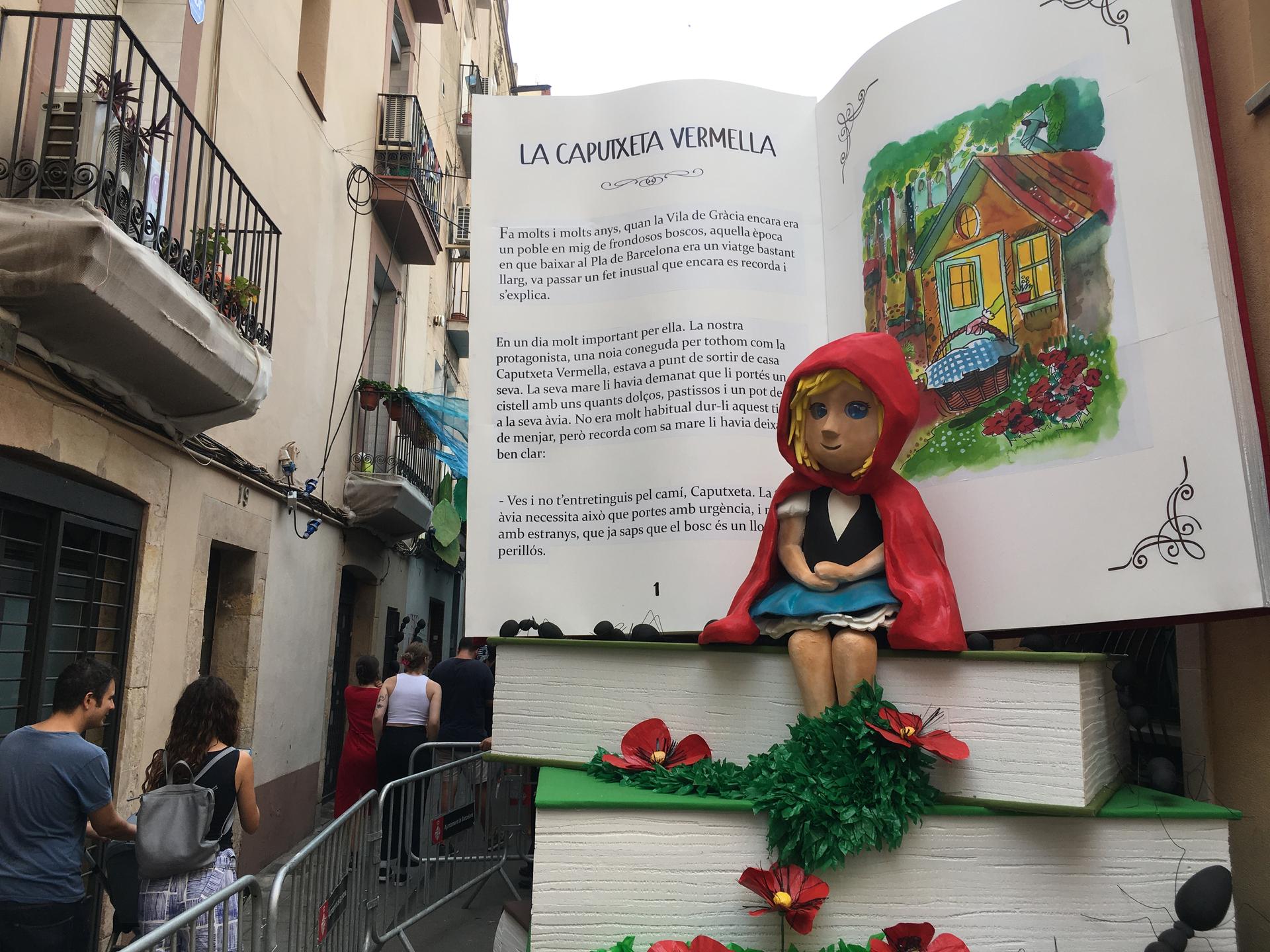 a storybook in the street