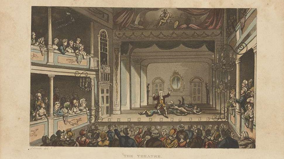 Loyalist ephemera depicting British theater in Victorian London. 