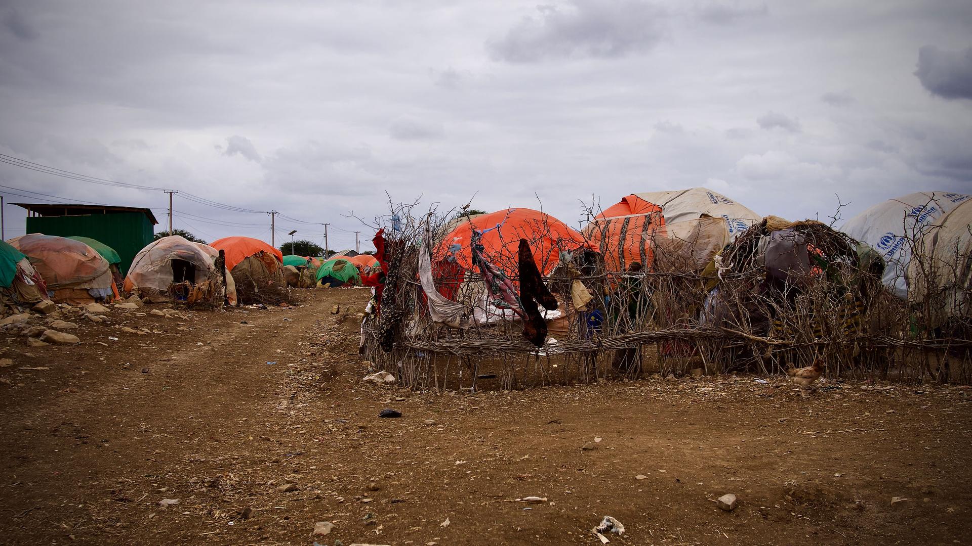 A camp for internally displaced people in Baidoa, Somalia. 