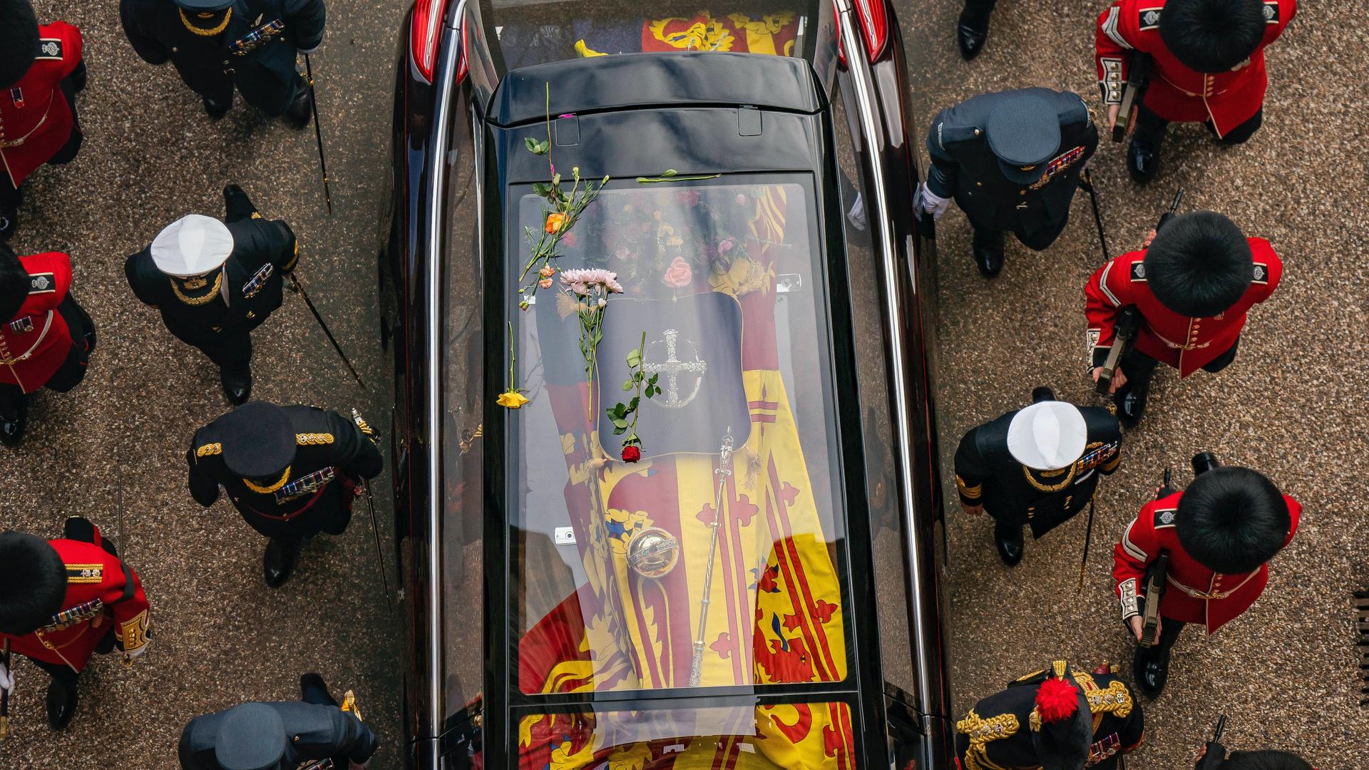 coffin in hearse