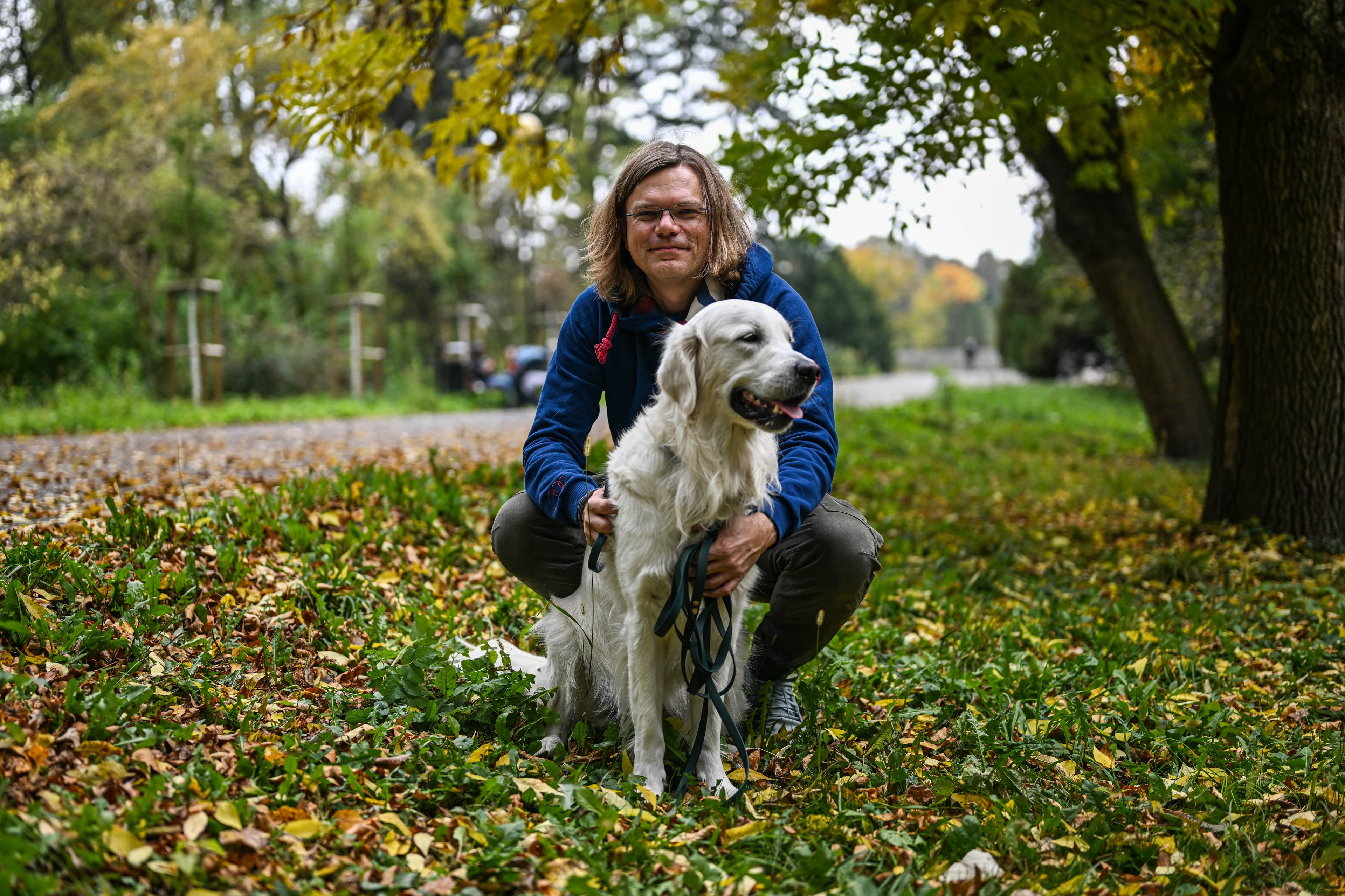 man with dog