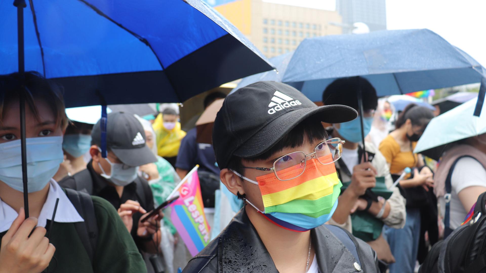 About 120,000 people took part in Pride celebrations in Taipei on Saturday, Oct. 29.