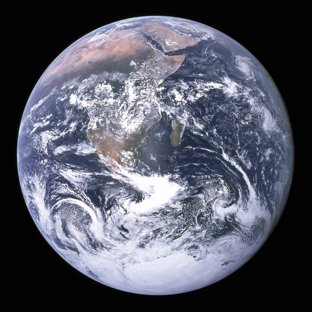 View of the Earth as seen by the Apollo 17 crew.