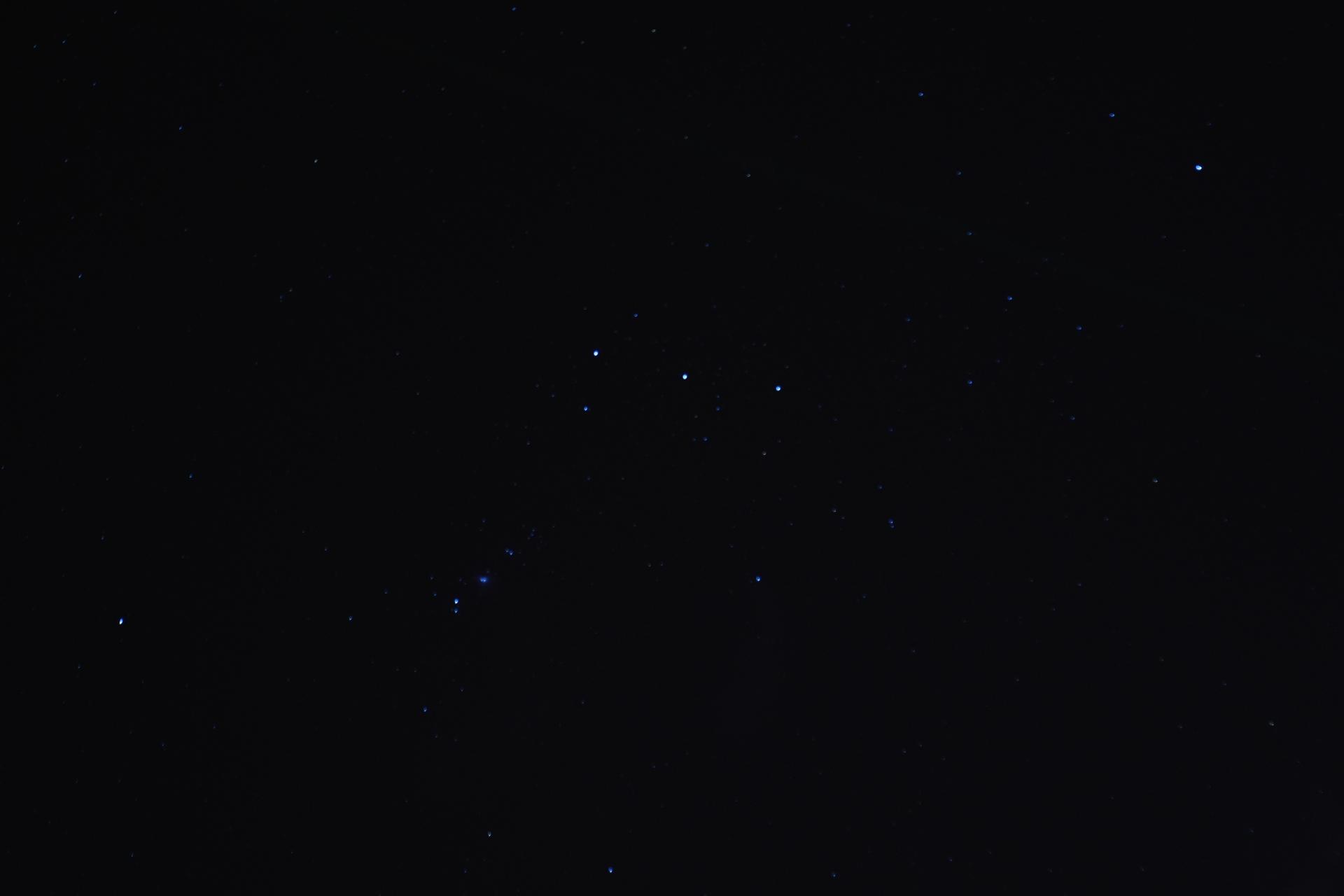 The Belt of Orion constellation, as seen from Villa de Leyva's central square. 