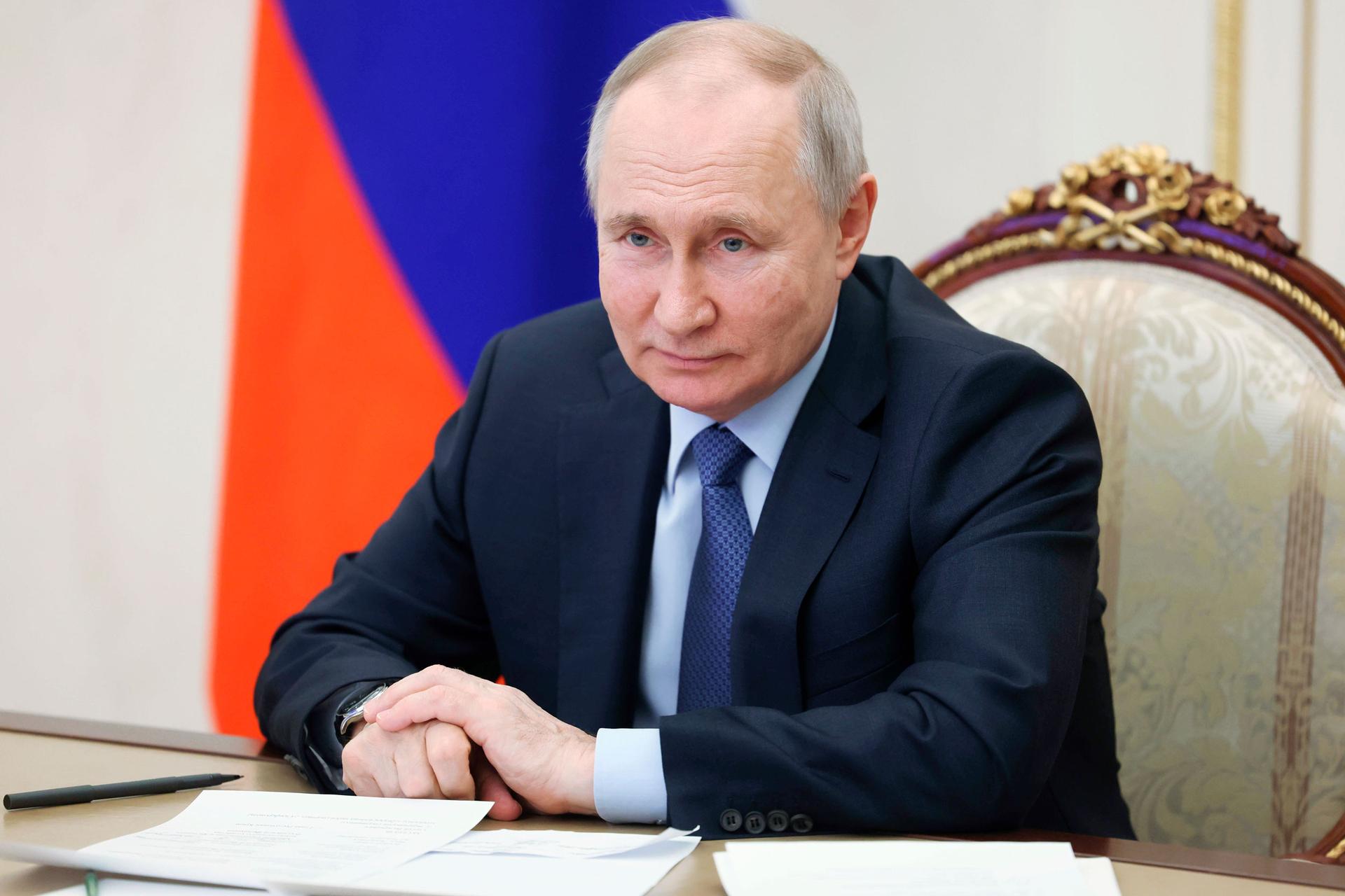 Russian President Vladimir Putin chairs a meeting on the social and economic development of Crimea and Sevastopol.