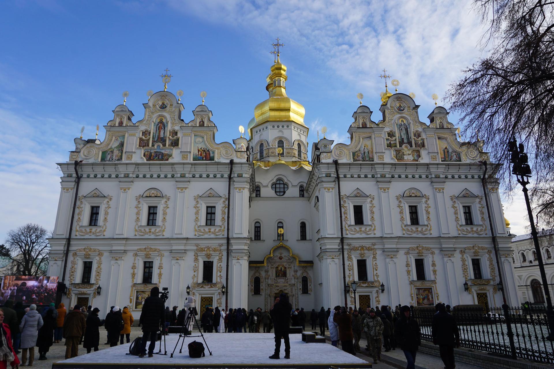 The Kyiv Pesherska Lavra, the Monastery of the Caves, in Kyiv, Ukraine, ornate cathedral, is a UNESCO World Heritage Site and it’s the heart of Ukrainian Orthodoxy.
