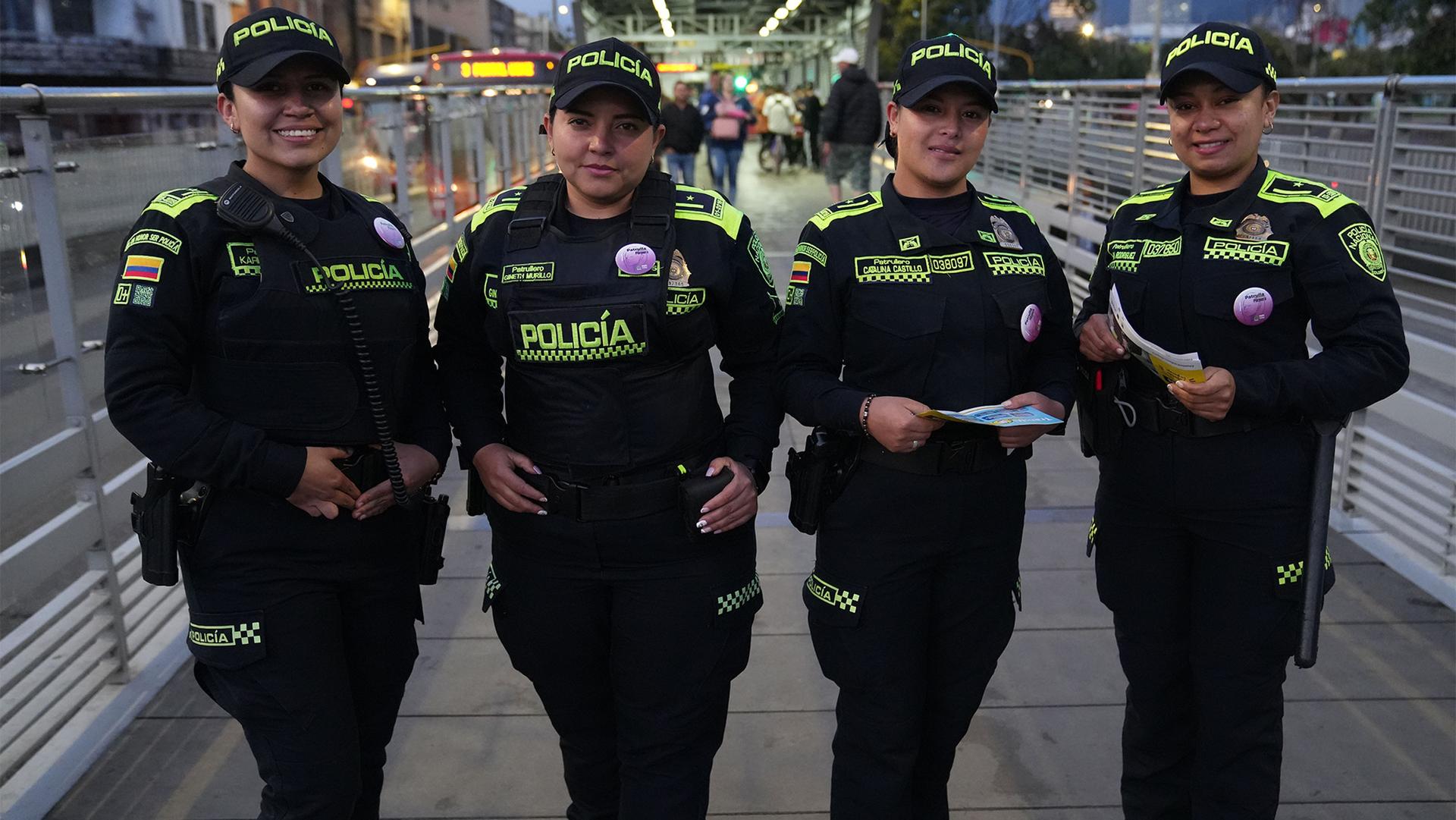 Bogota has trained more than 500 police officers to respond to cases of gender-based violence, known as the purple patrol.