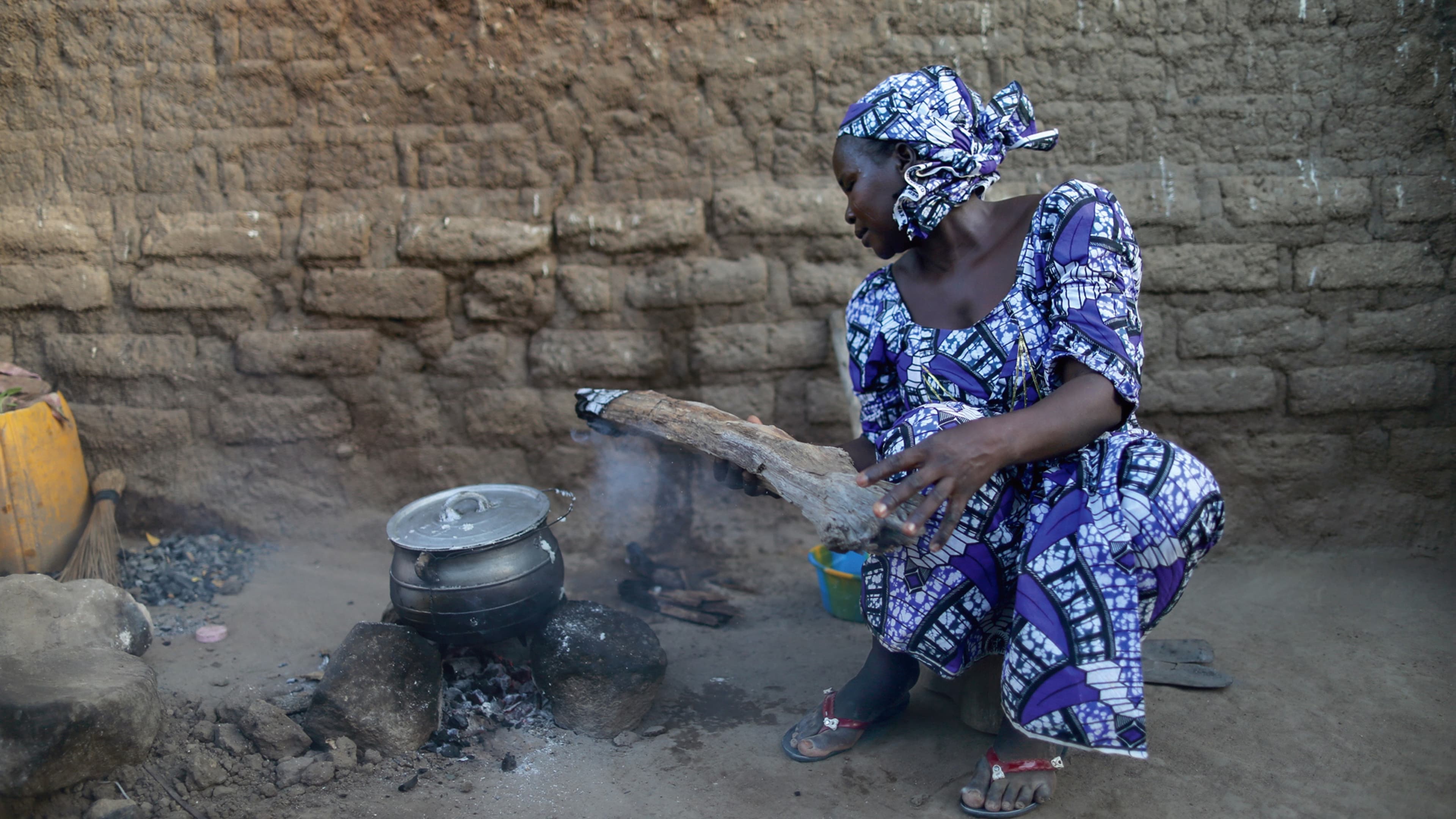 Yana Galang mother of schoolgirl Rifkatu Galang in her home in Chibok. She wrote an essay in the book