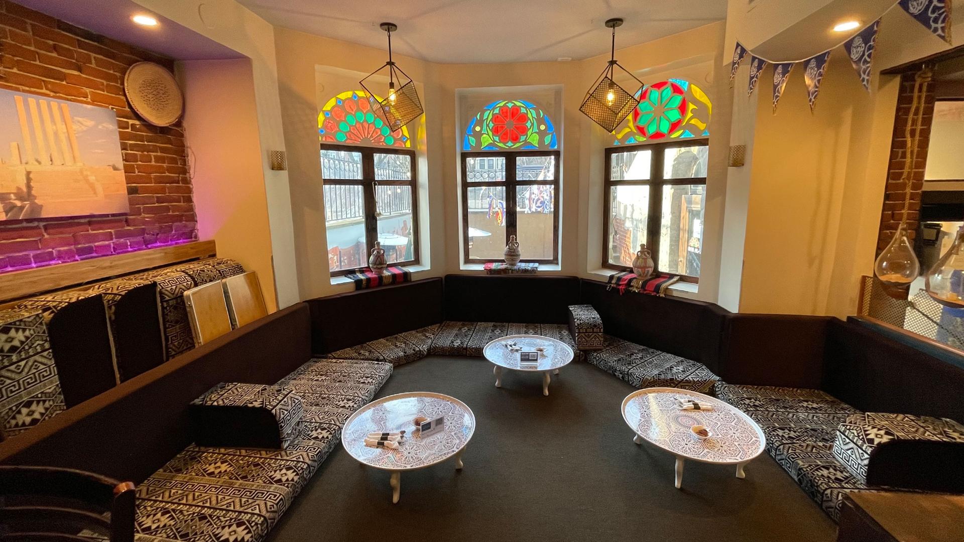 The ambiance of the Bab al-Yemen restaurant in Boston adds to a unique dining experience for customers, Apr. 12, 2023.