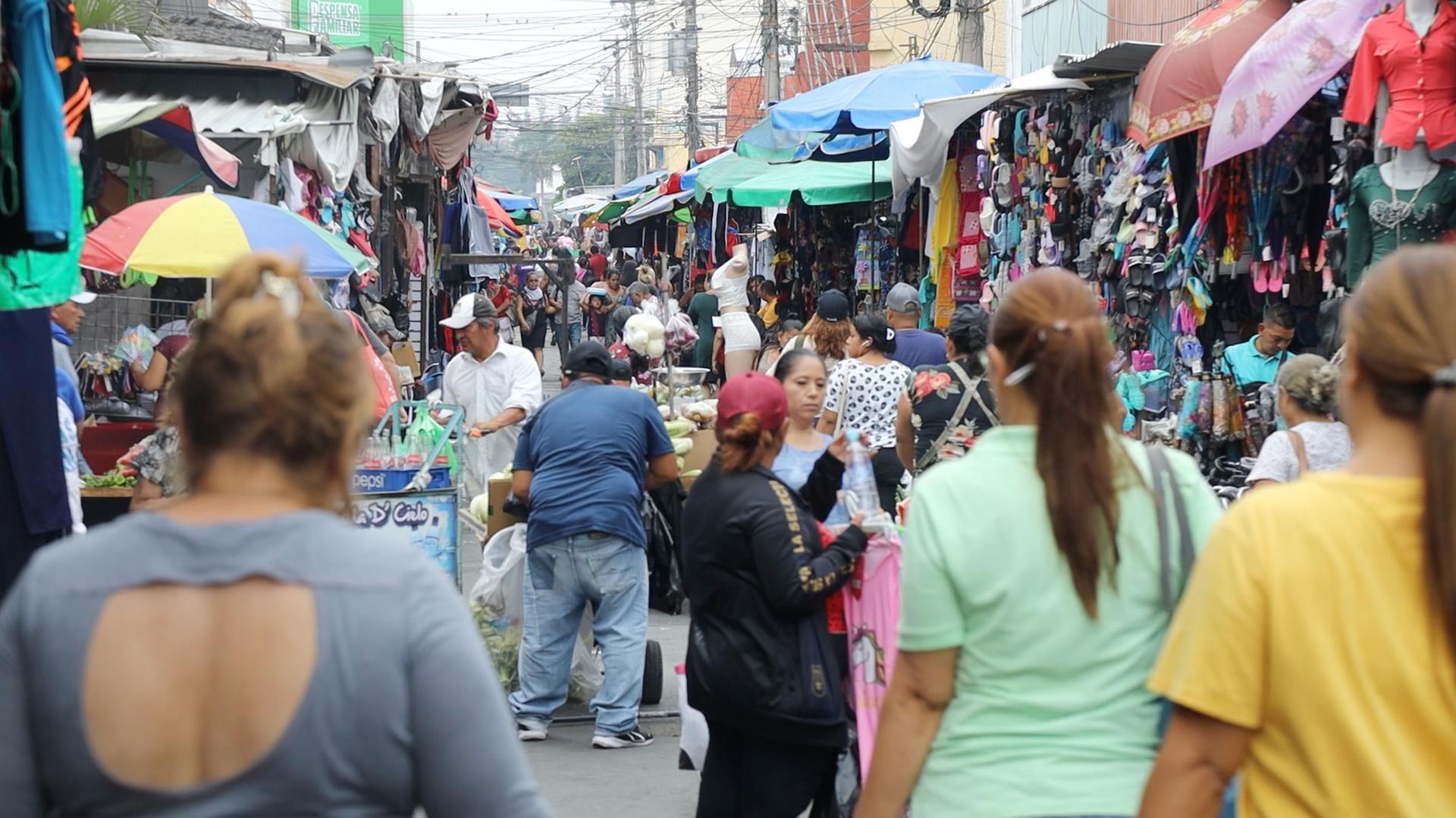 A scene from downtown San Salvador, El Salvador.