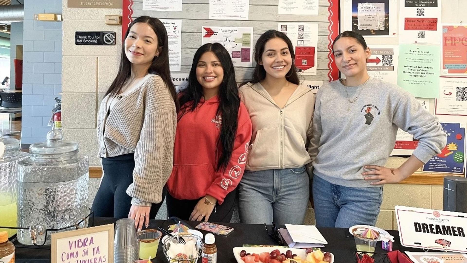 From left to right: Maria Perez, Vania Davina, Hulyana Rodriguez and Yareli Suarez were members of Dreamers Welcome, a student organization at Cardinal Stritch University.