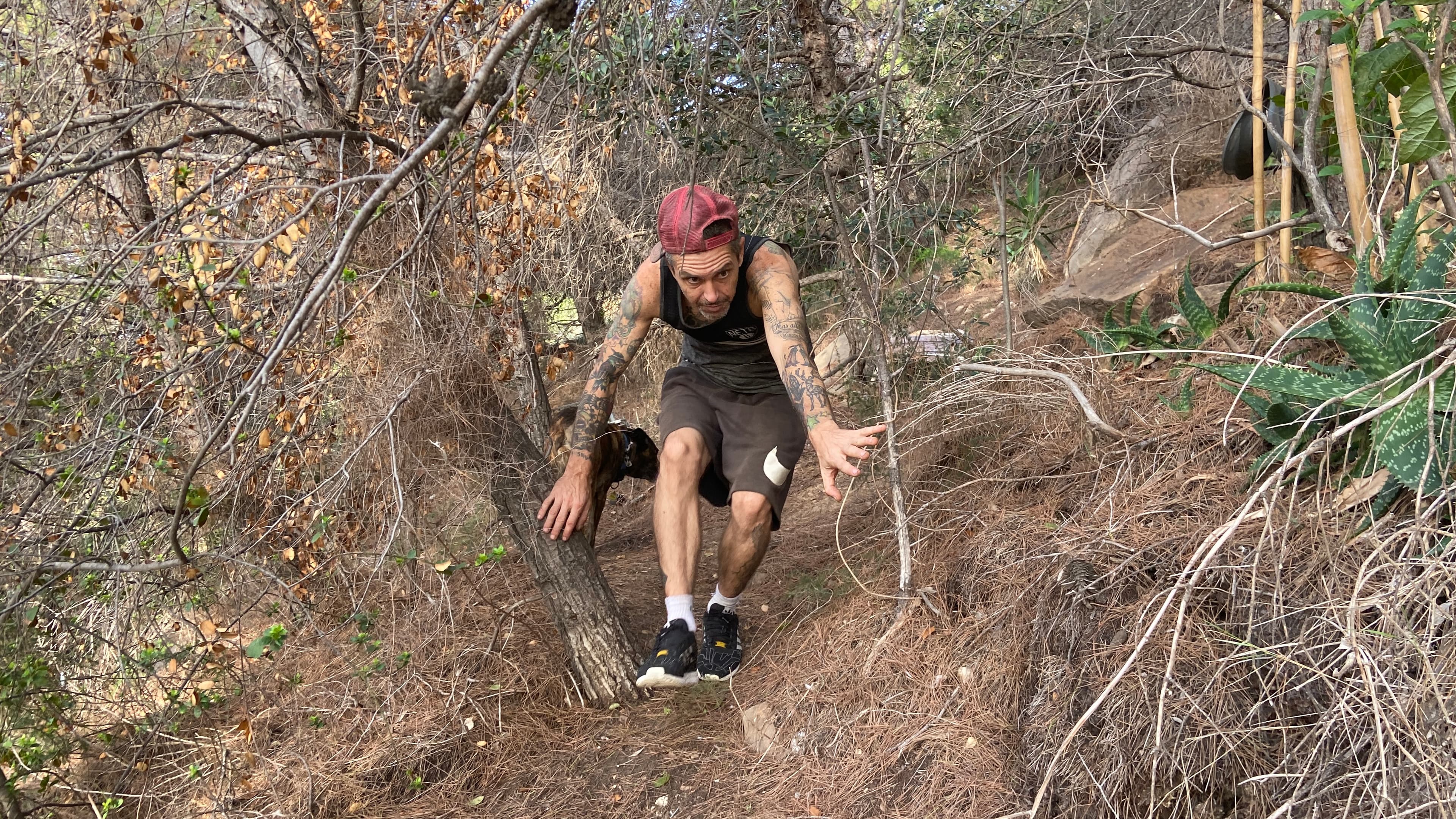man on cliff
