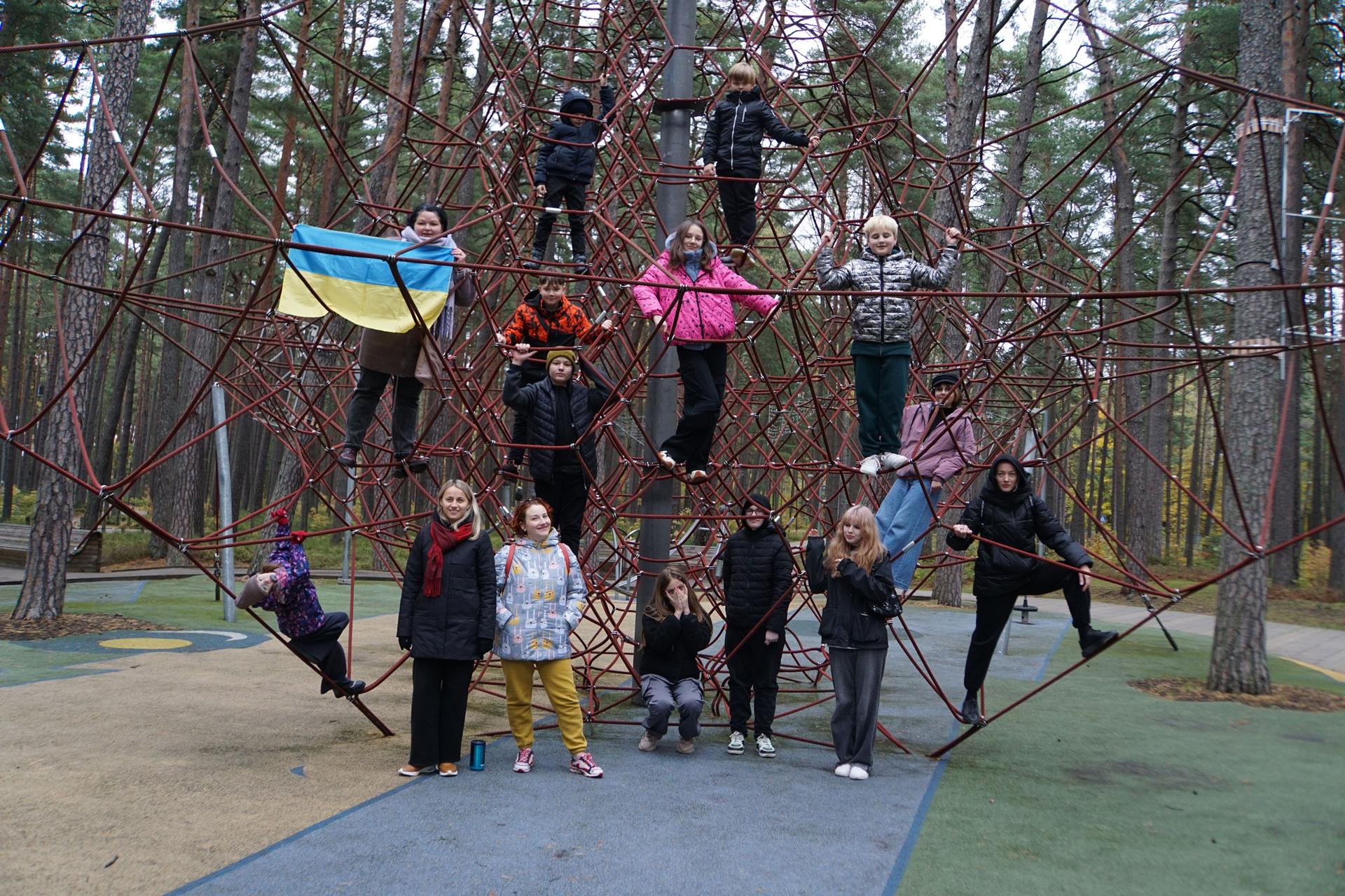 Ukrainian families spend 10 days with the Children's Hospital program in Riga, Latvia.