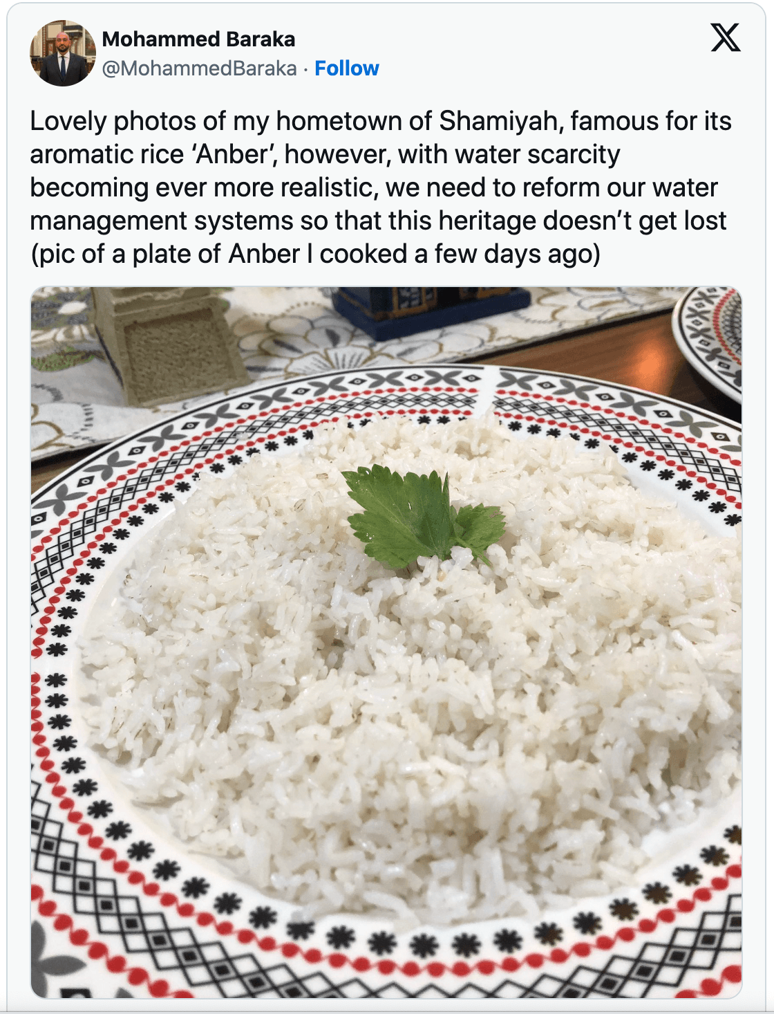 X post by @MohammedBaraka