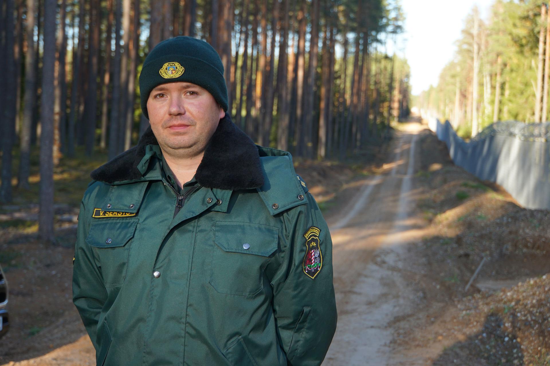 Latvian border officer Vladimirs Šersts monitors all border crossings along the Latvia-Belarus border.