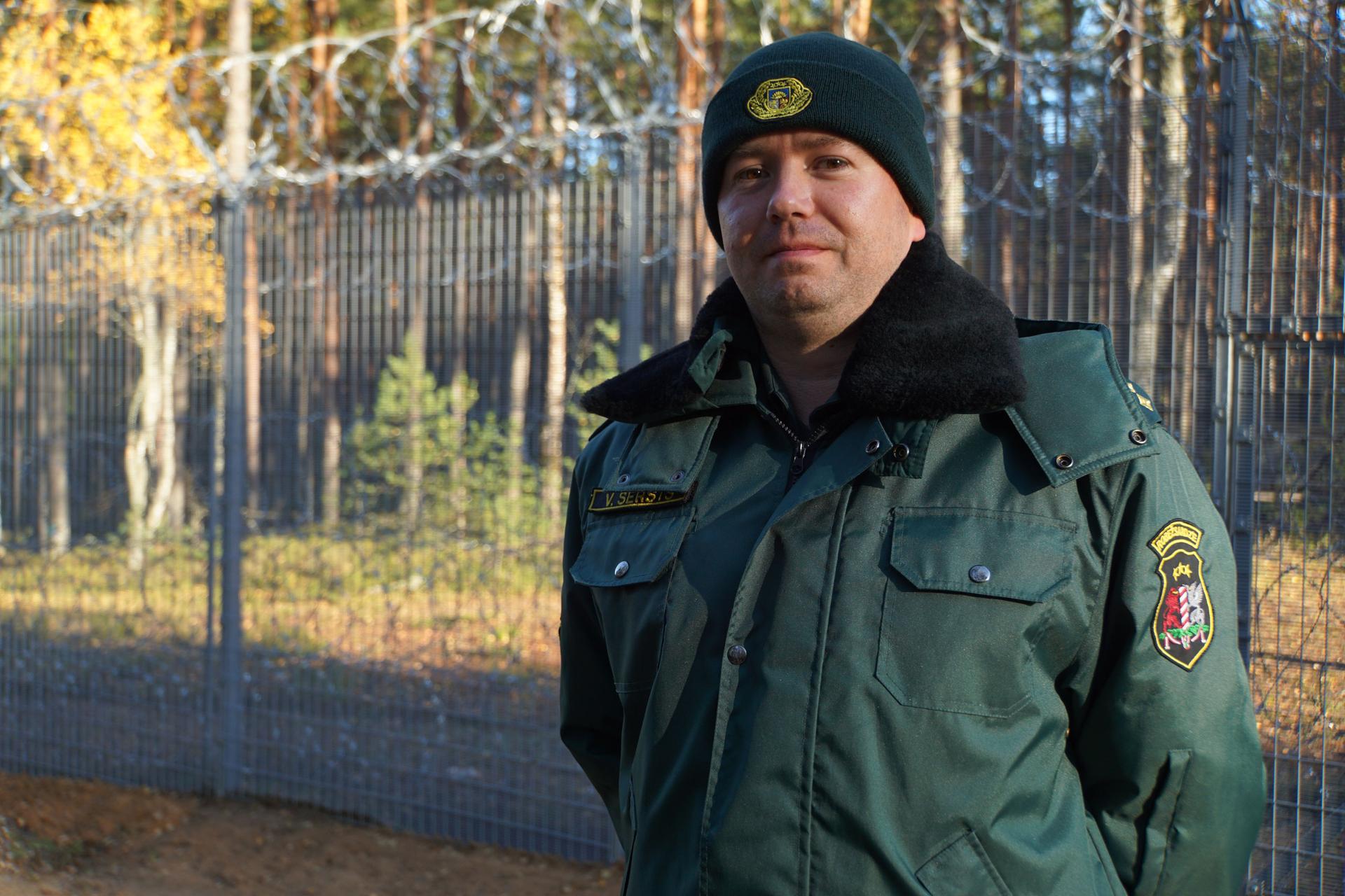 Vladimirs Šersts is a border officer on the Latvian side of the border.