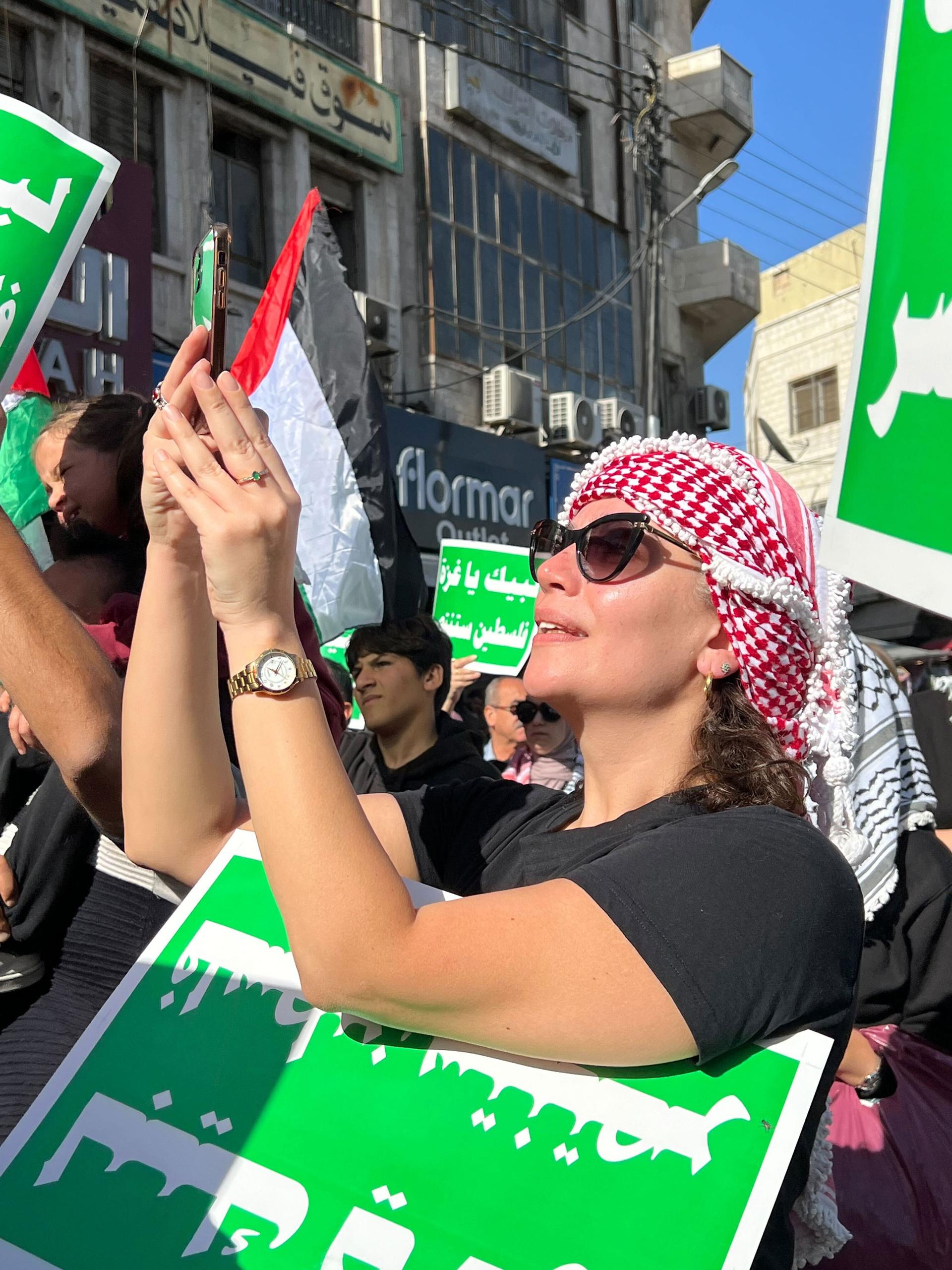 Jordanian people have close ties to Palestinian people and many took to the streets to protest the recent Israel-Hamas war.