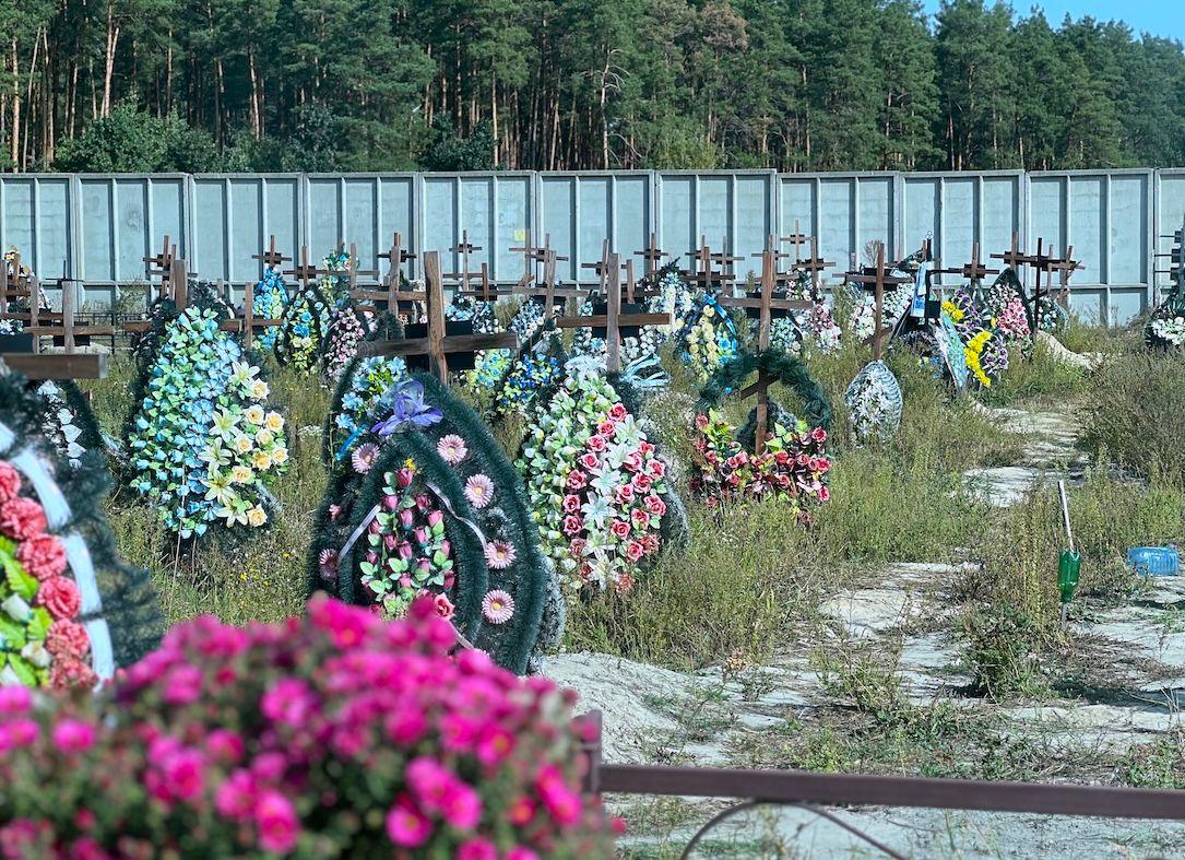 Colorful flower graves of the deceased
