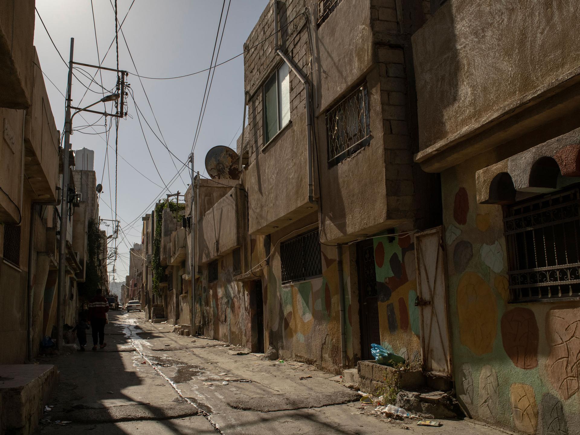A street view at the Baqa'a refugee camp, north of the capital Amman, Dec. 12, 2023.