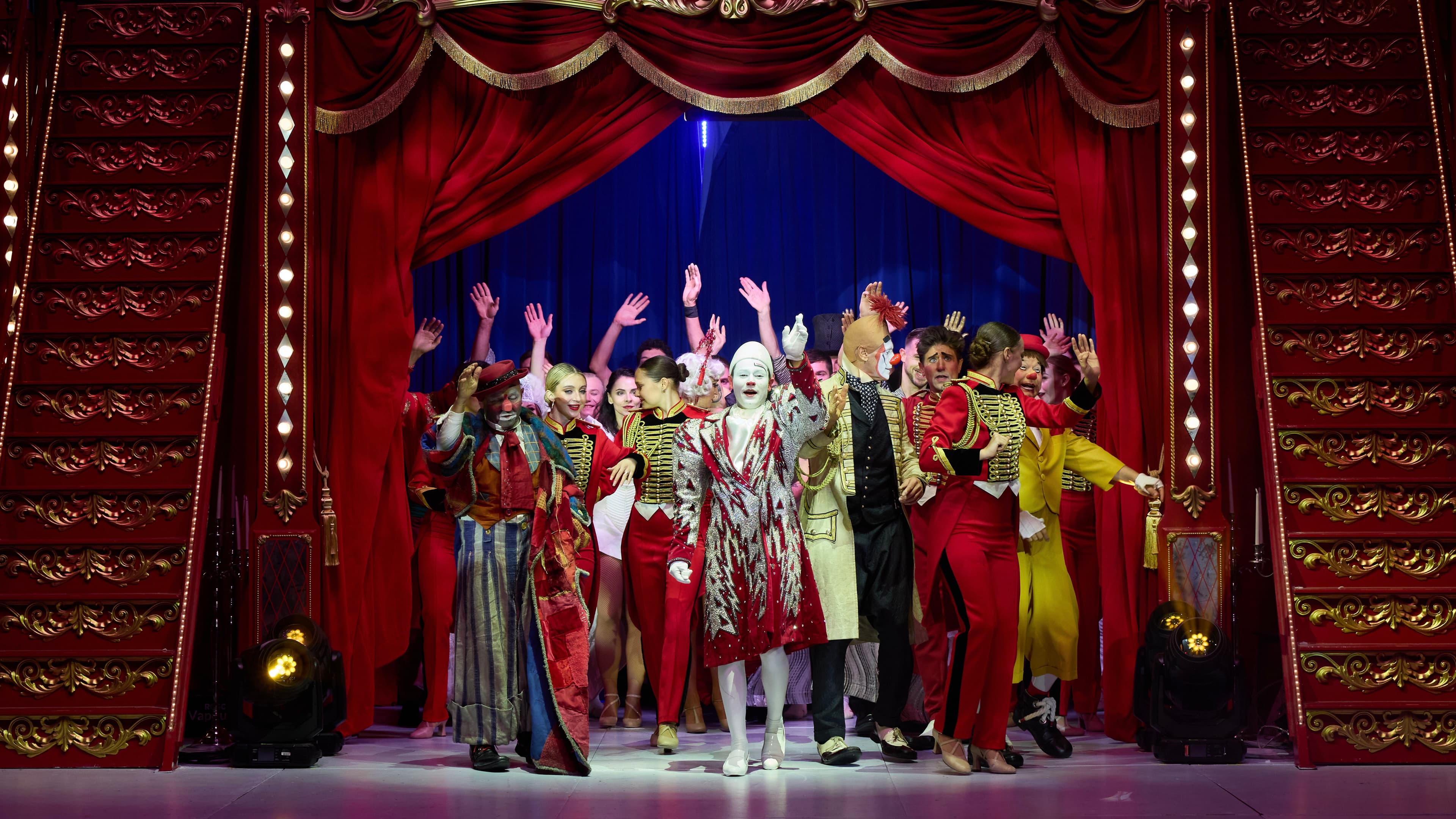 The cast of “Journey to the Rainbow” from Germany’s Circus-Theater Roncalli.