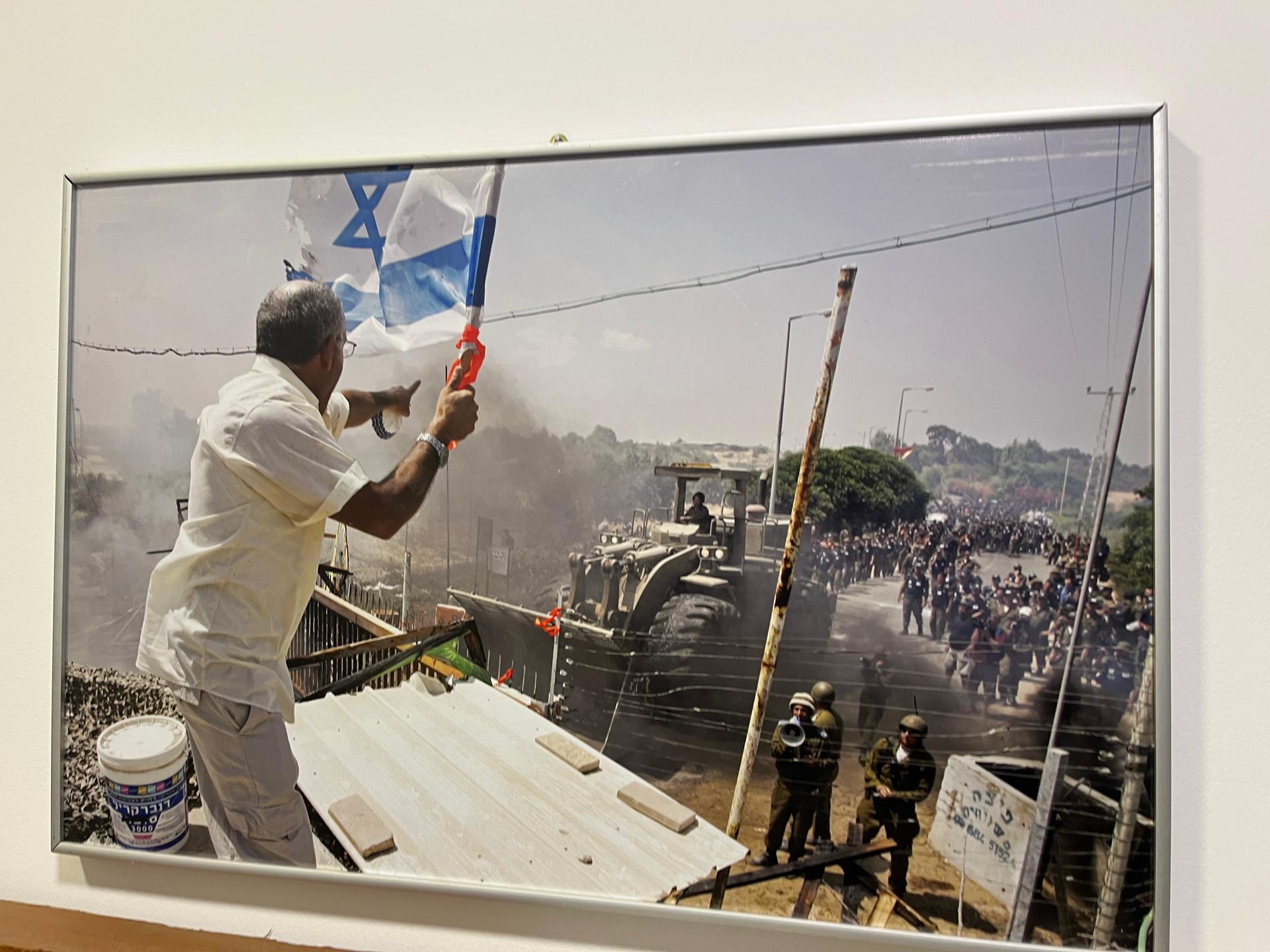 Photos in the Gush Katif Museum show Israel’s 2005 withdrawal from Gaza.
