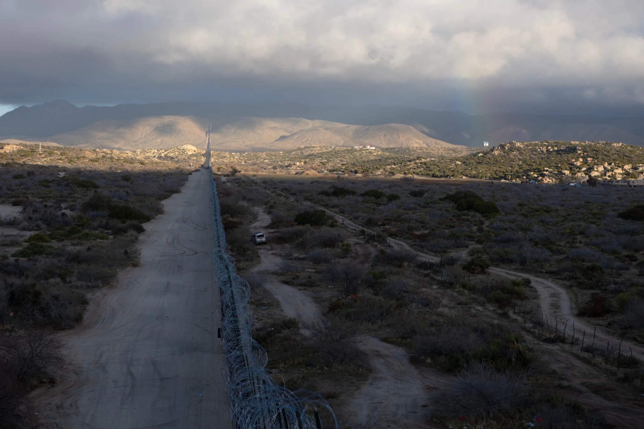 The border wall near Jacumba Hot Springs